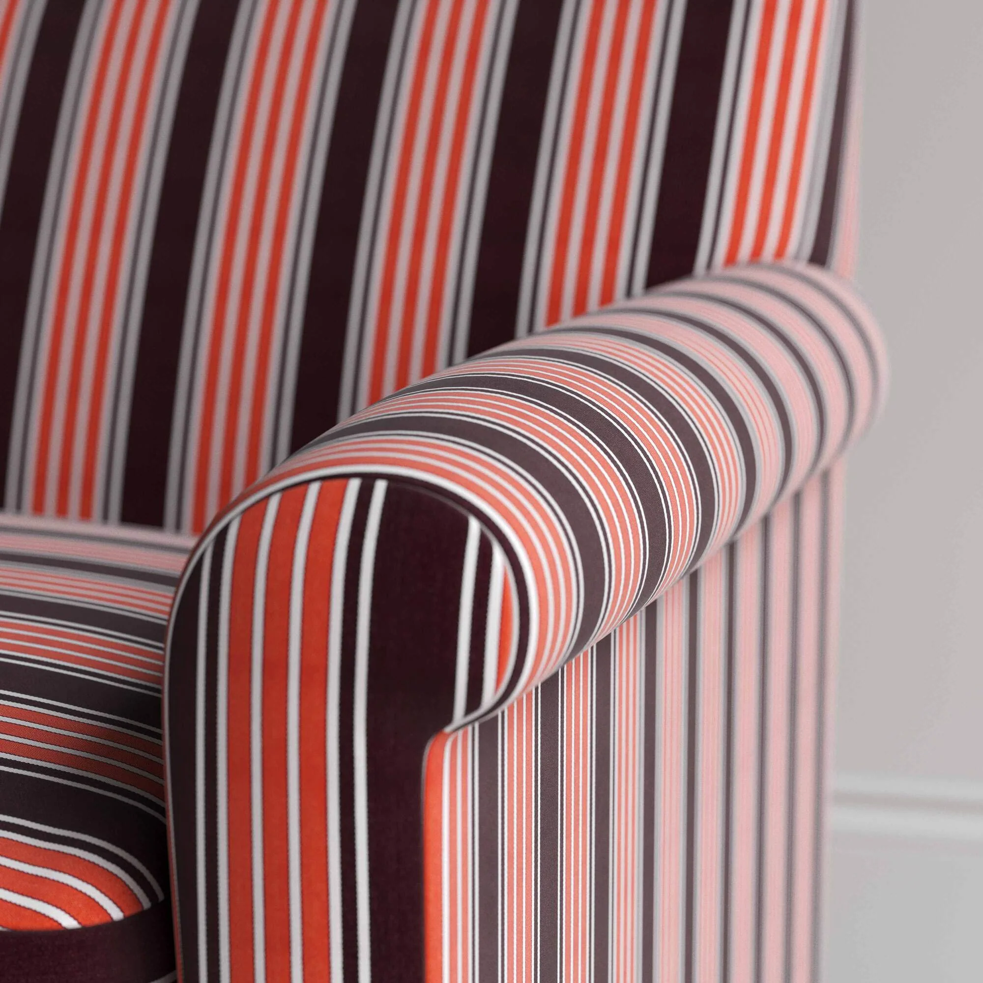 Idler 4 Seater Sofa in Regatta Cotton, Flame - Image 3