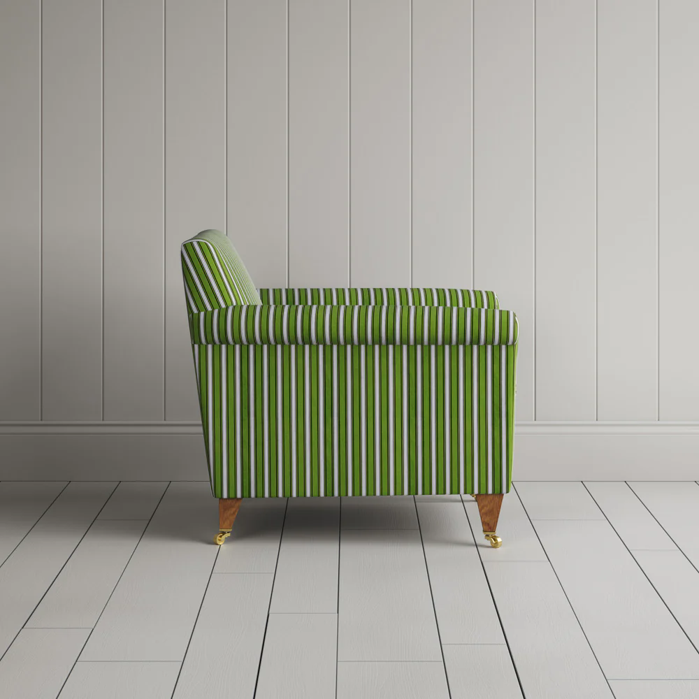 Idler Armchair in Colonnade Cotton, Green and Wine - Image 6