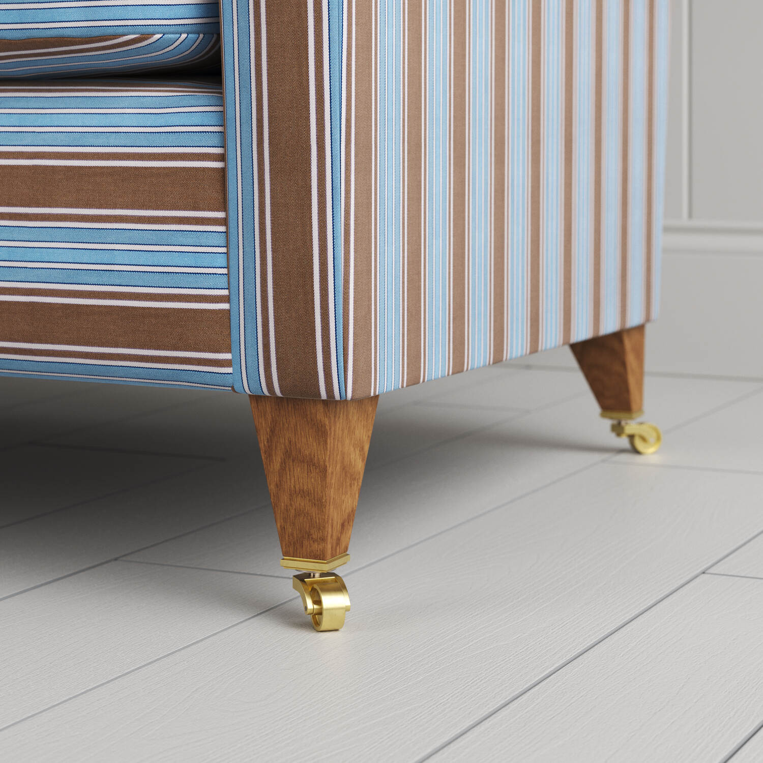 Idler Armchair in Regatta Cotton, Blue - Image 5