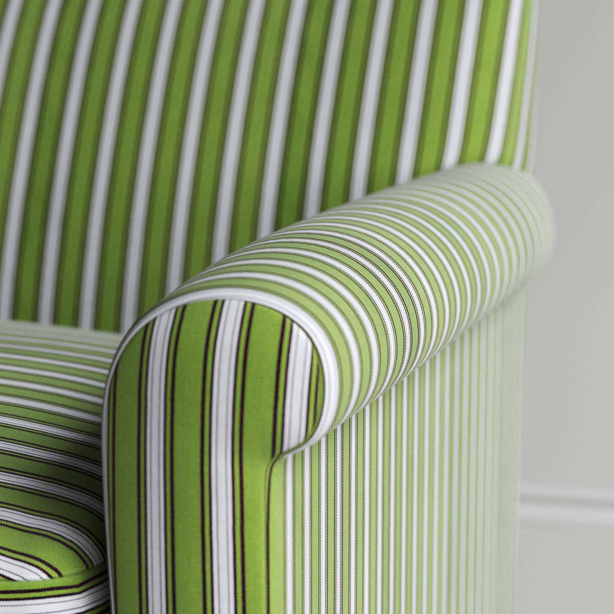 Idler Love Seat in Colonnade Cotton, Green and Wine - Image 5