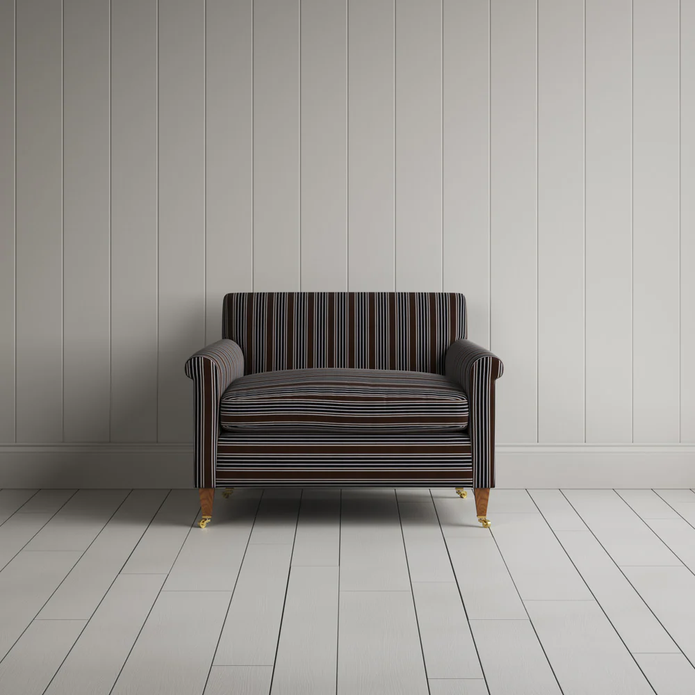 Idler Love Seat in Regatta Cotton, Charcoal - Image 2
