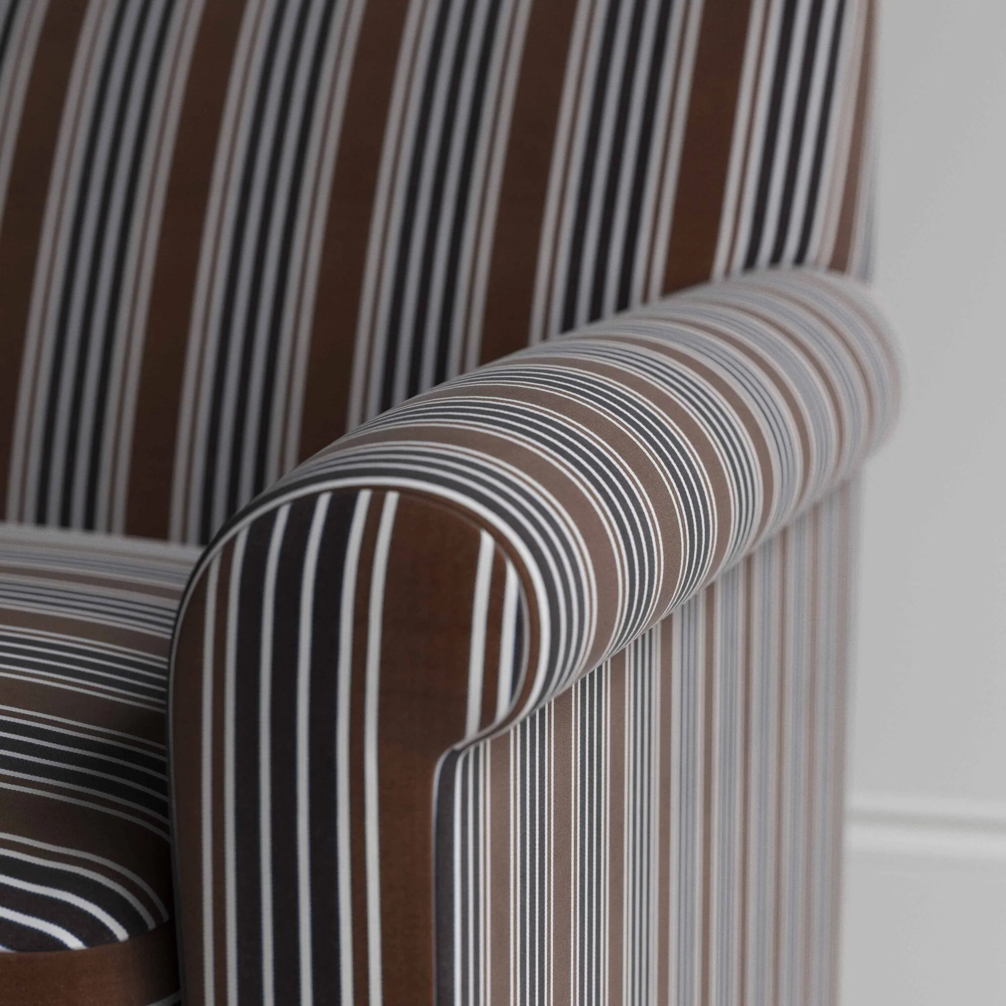 Idler Love Seat in Regatta Cotton, Charcoal - Image 5