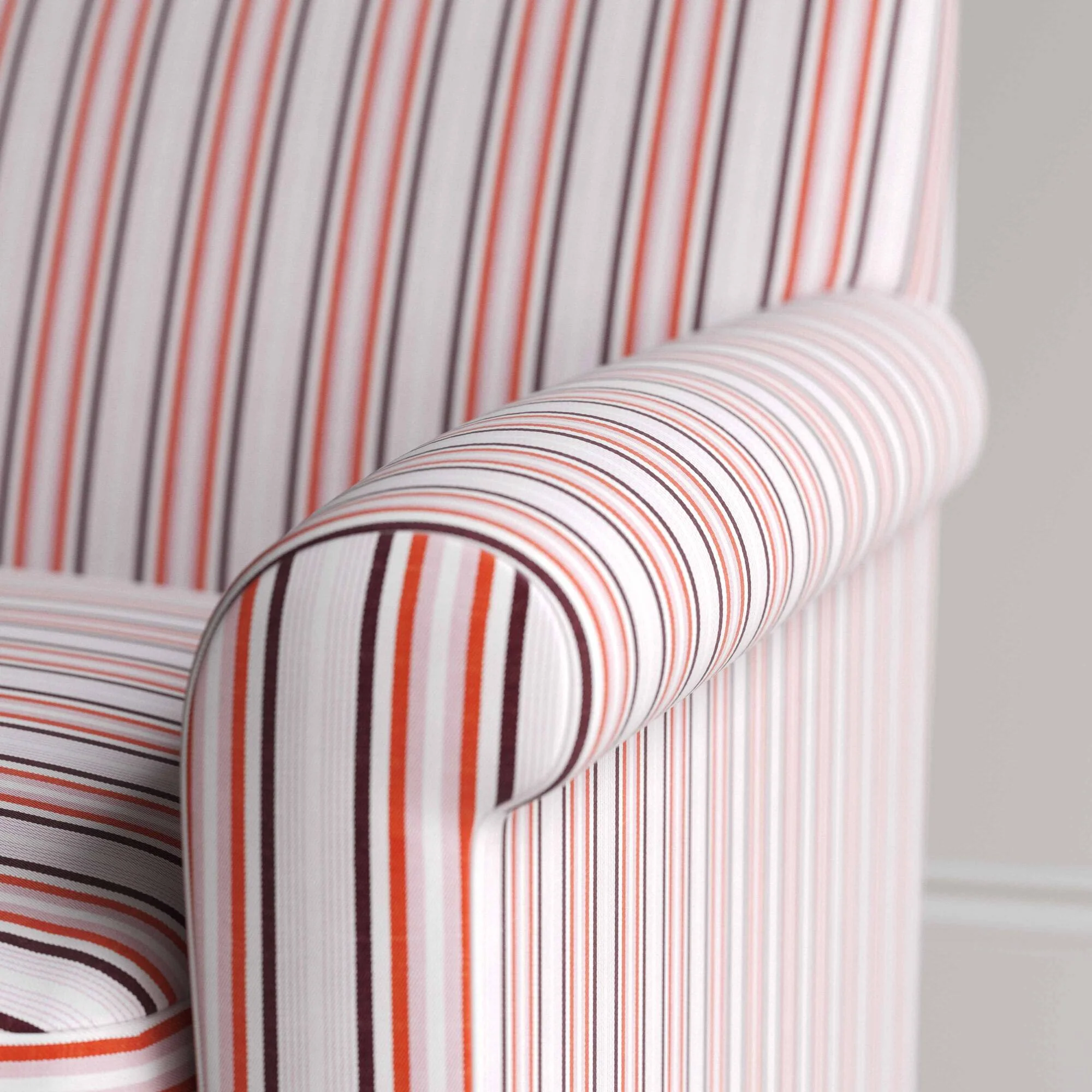 Idler Love Seat in Slow Lane Cotton Linen, Berry - Image 5