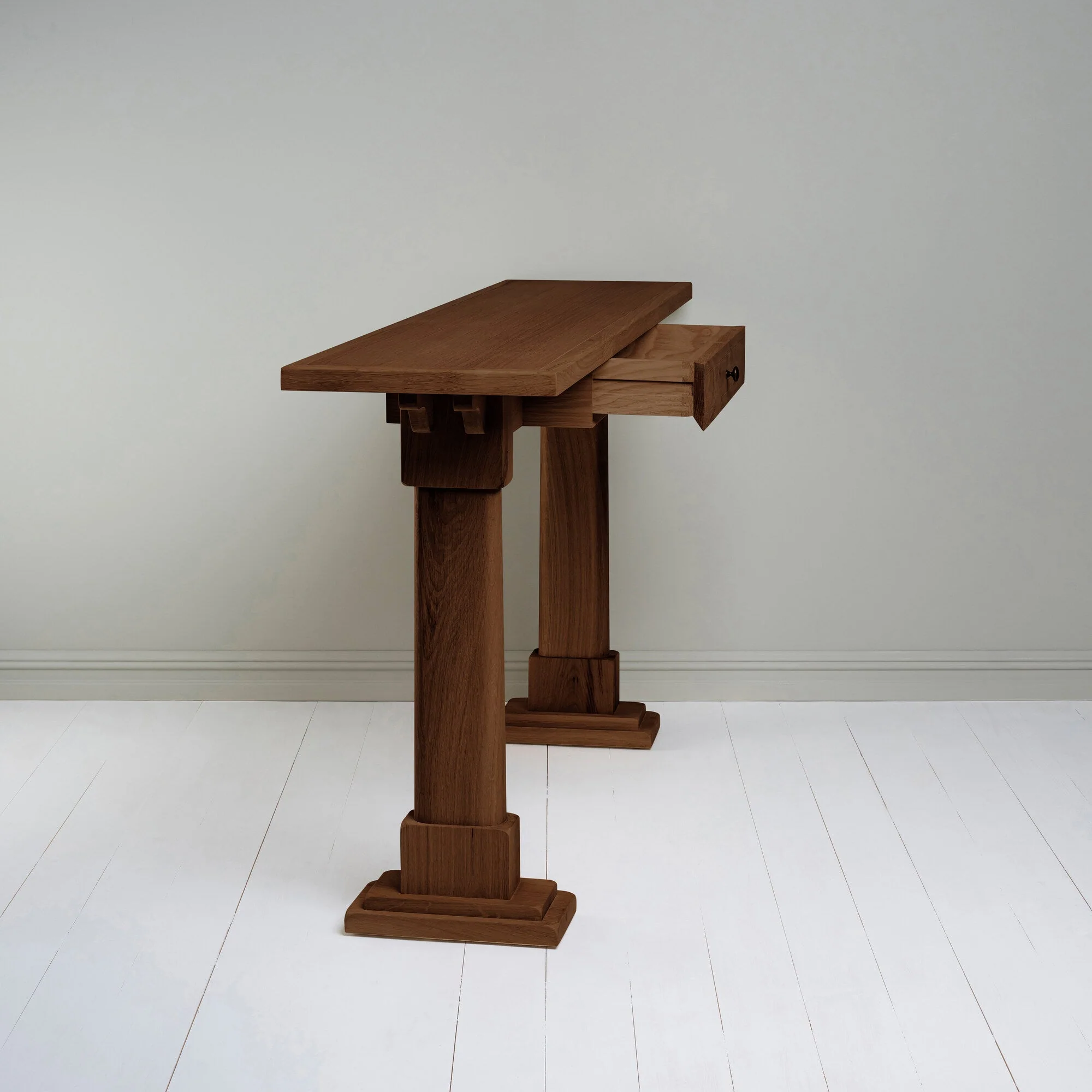 Keepsake Console Table, Smoky Stained Oak - Image 11