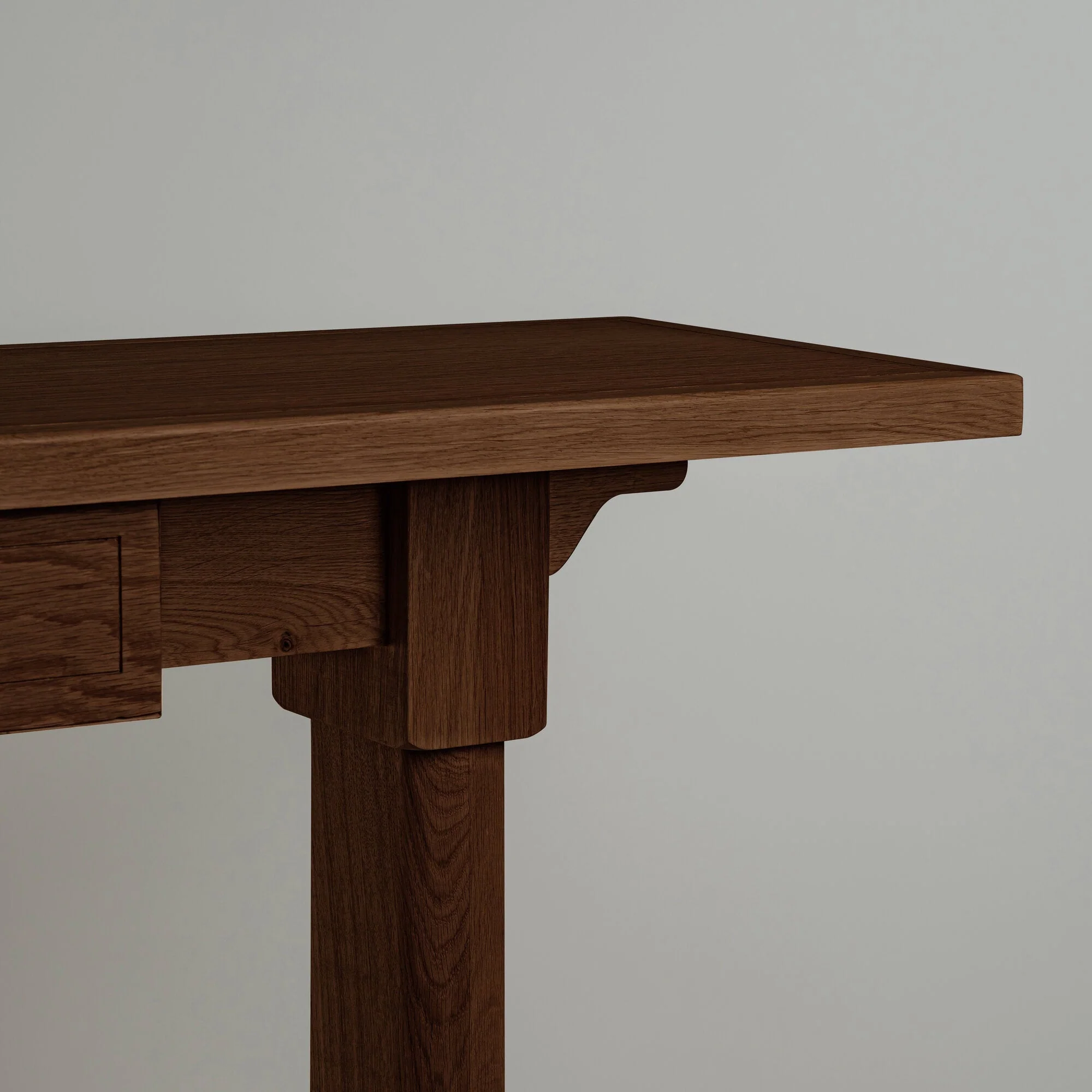 Keepsake Console Table, Smoky Stained Oak - Image 14