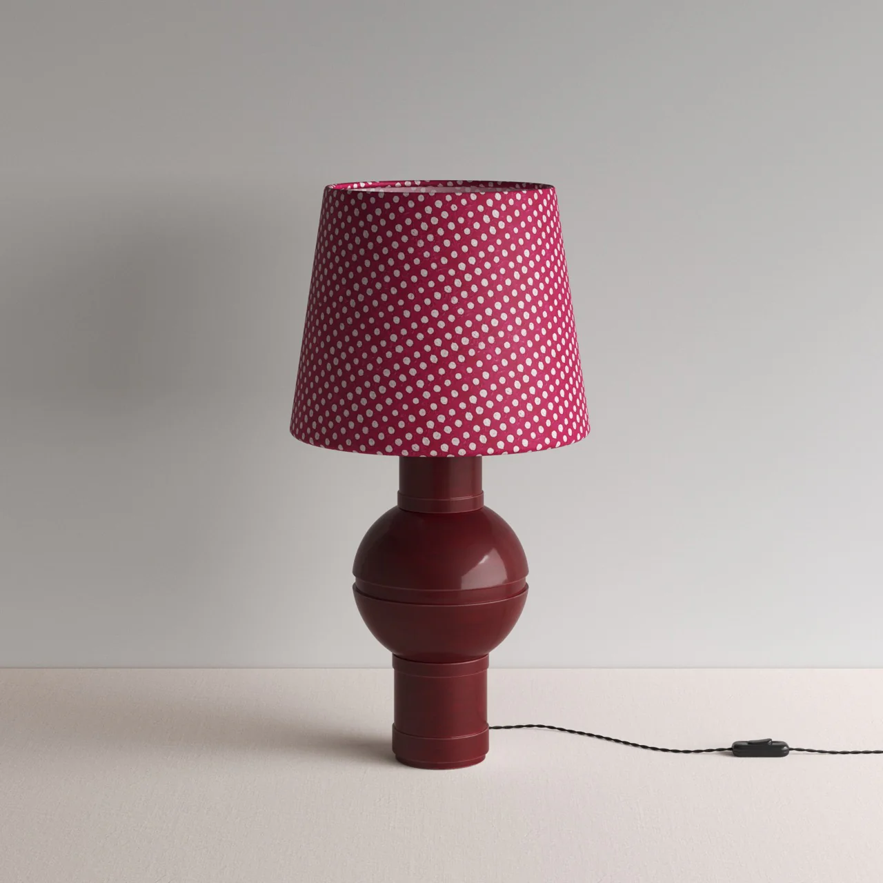 Orb Ceramic Table Lamp Base in Red - Image 10