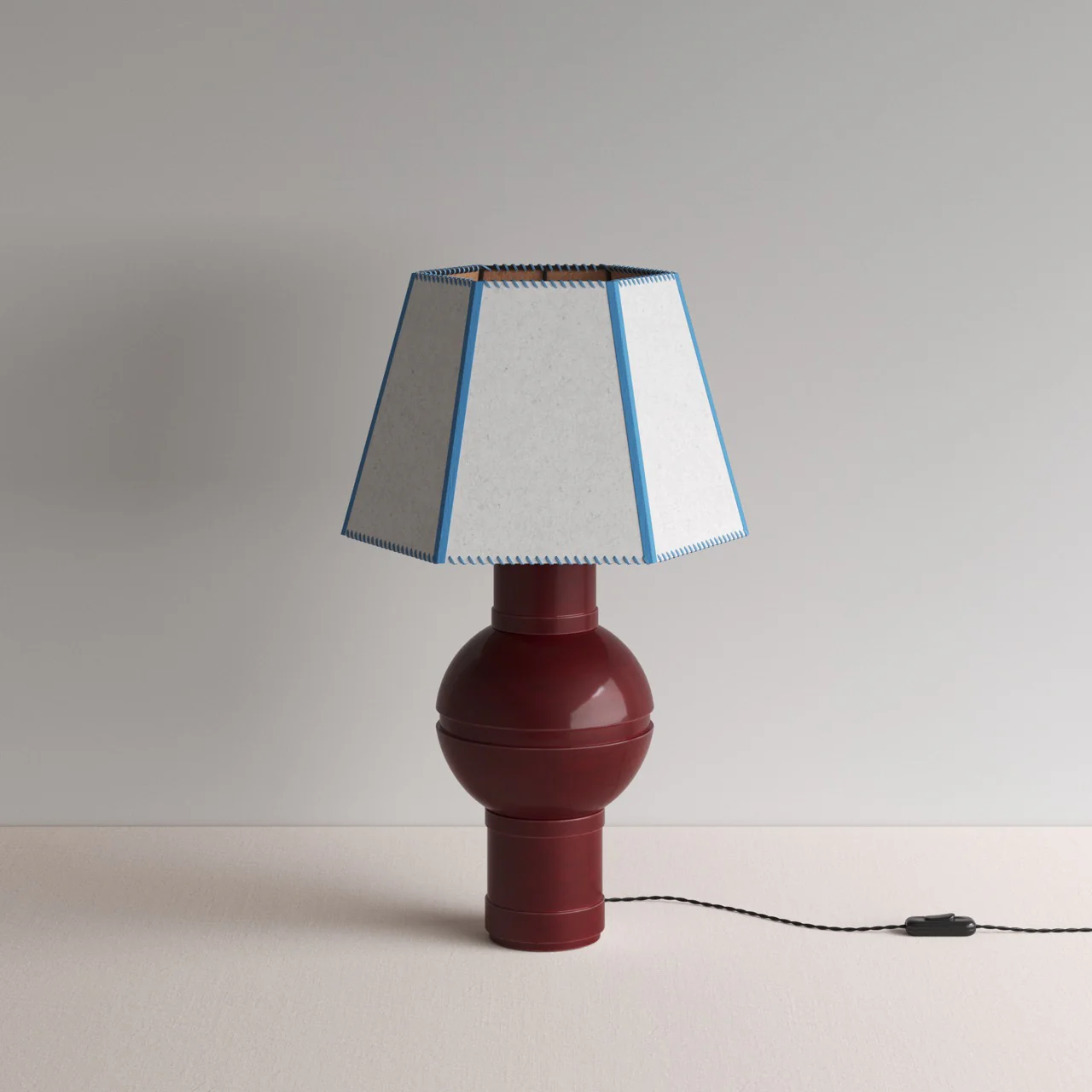 Orb Ceramic Table Lamp Base in Red - Image 14