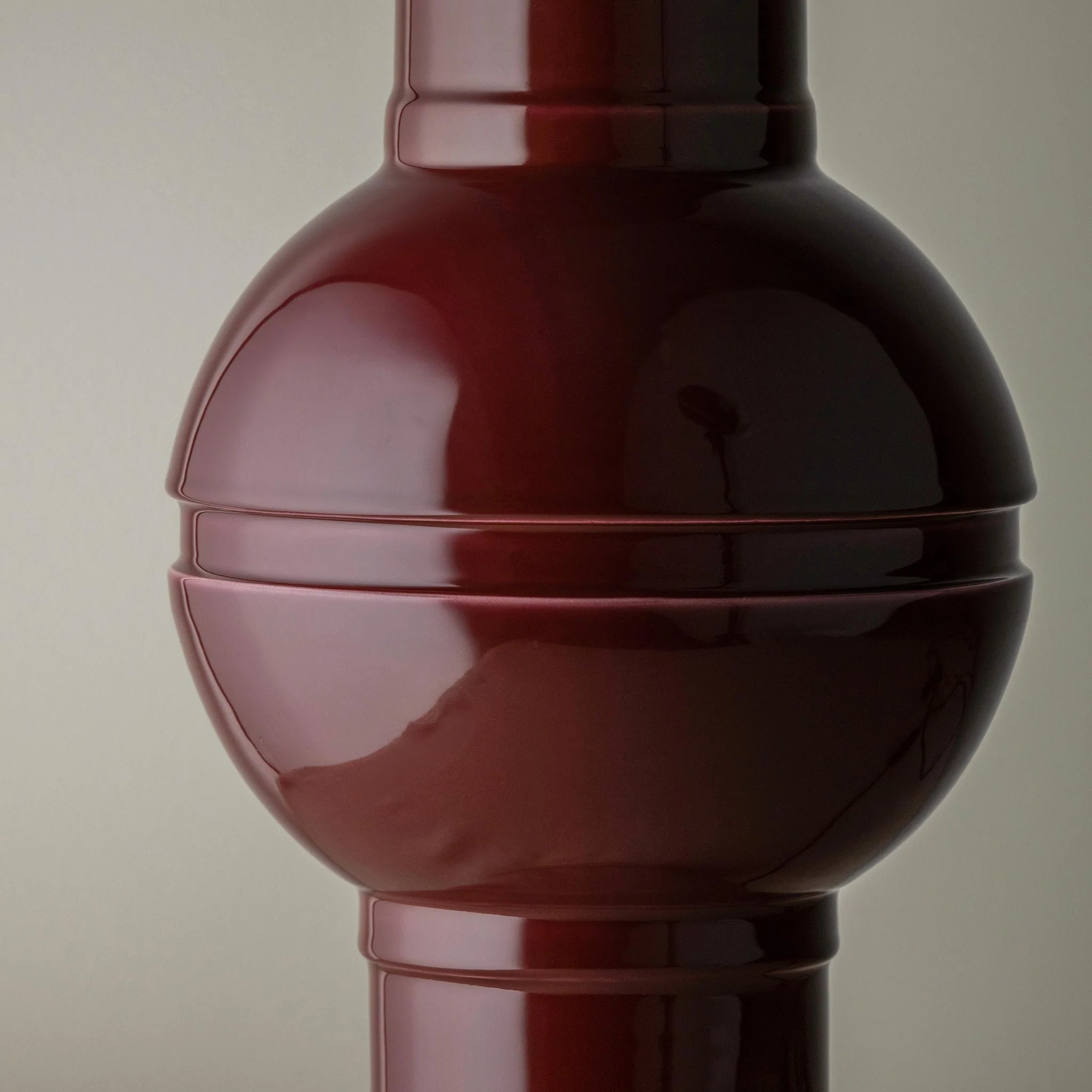 Orb Ceramic Table Lamp Base in Red - Image 5