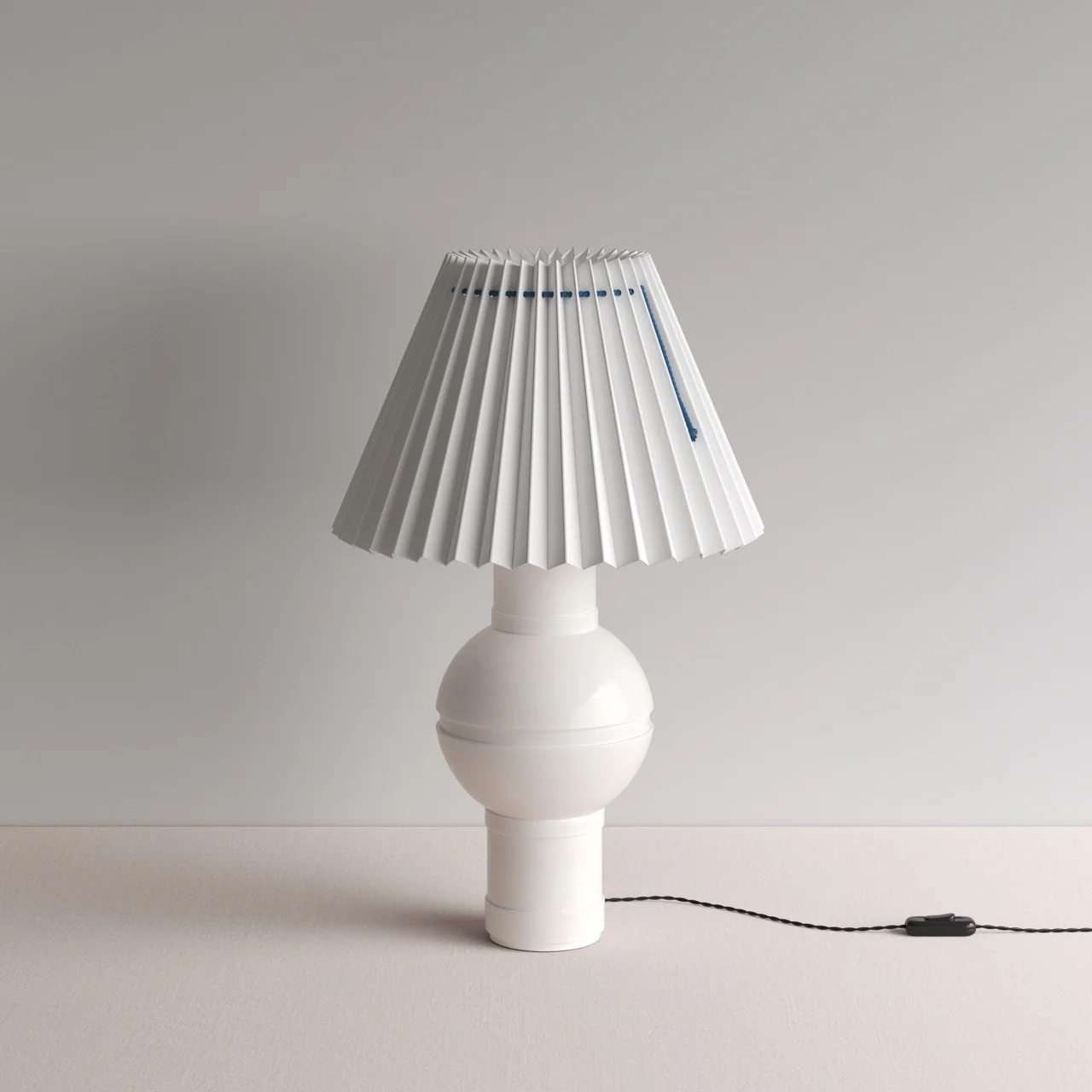 Orb Ceramic Table Lamp Base in Warm White - Image 12