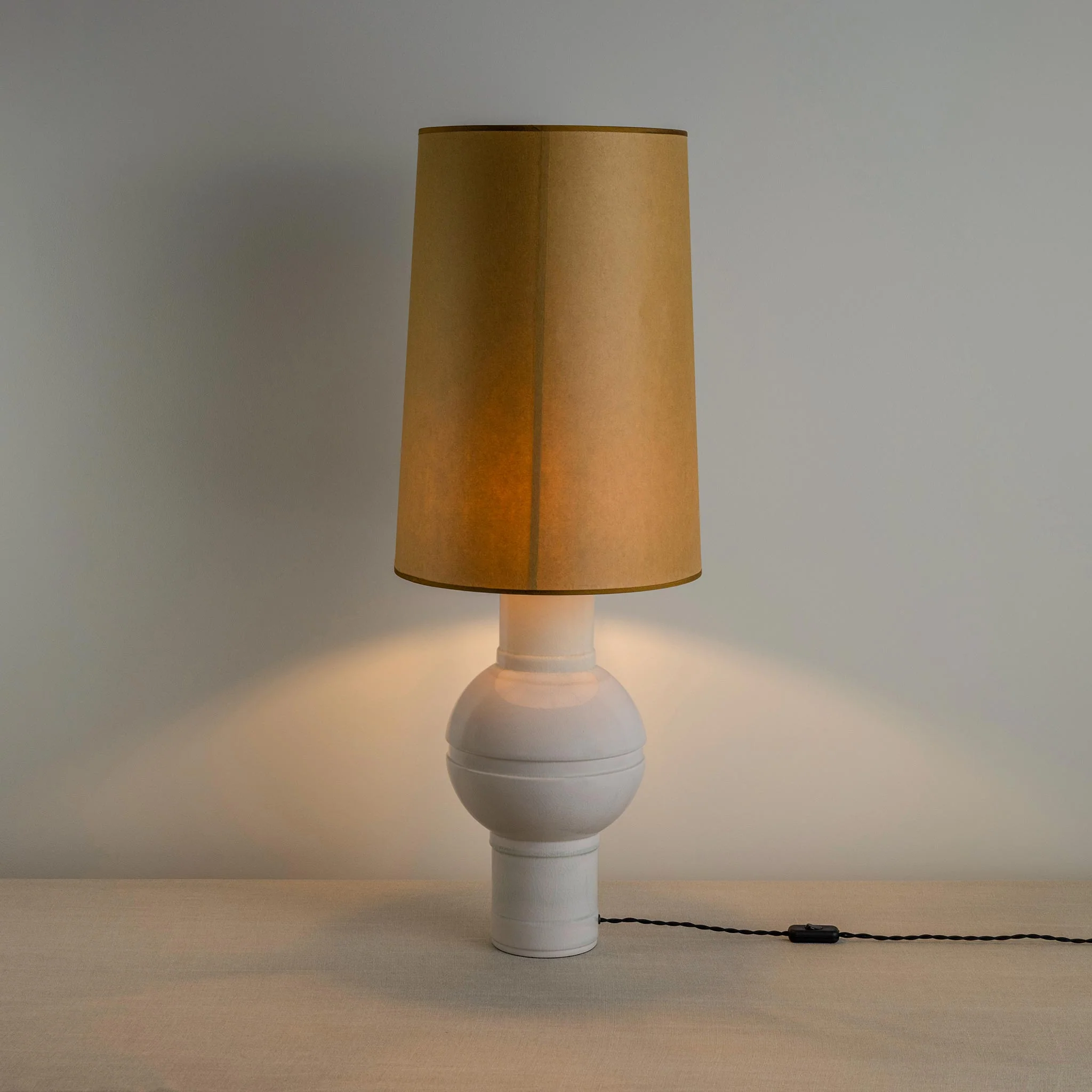 Orb Ceramic Table Lamp Base in Warm White - Image 7