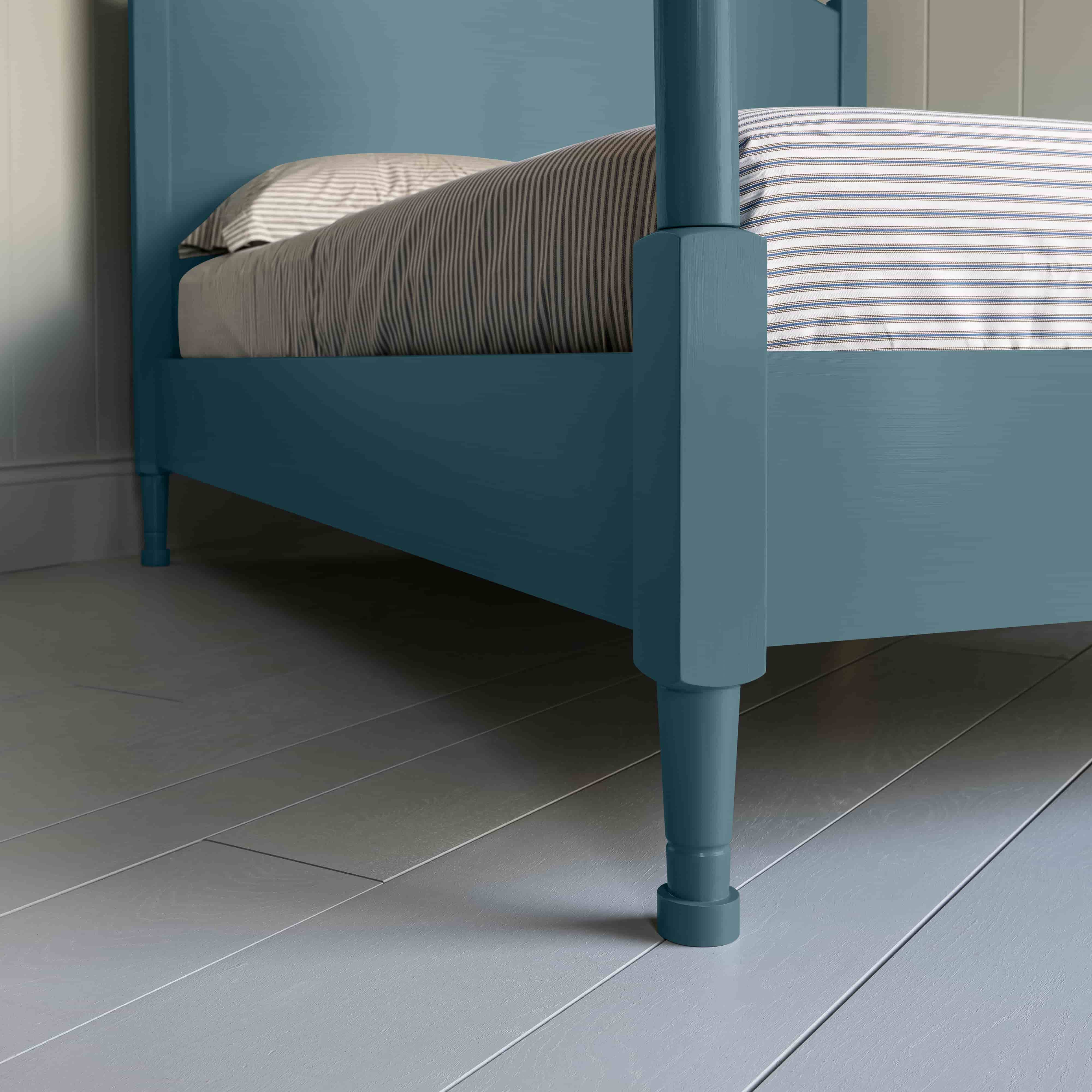 Out for the Count Three Quarter Poster Bed in Marine Blue - Image 4