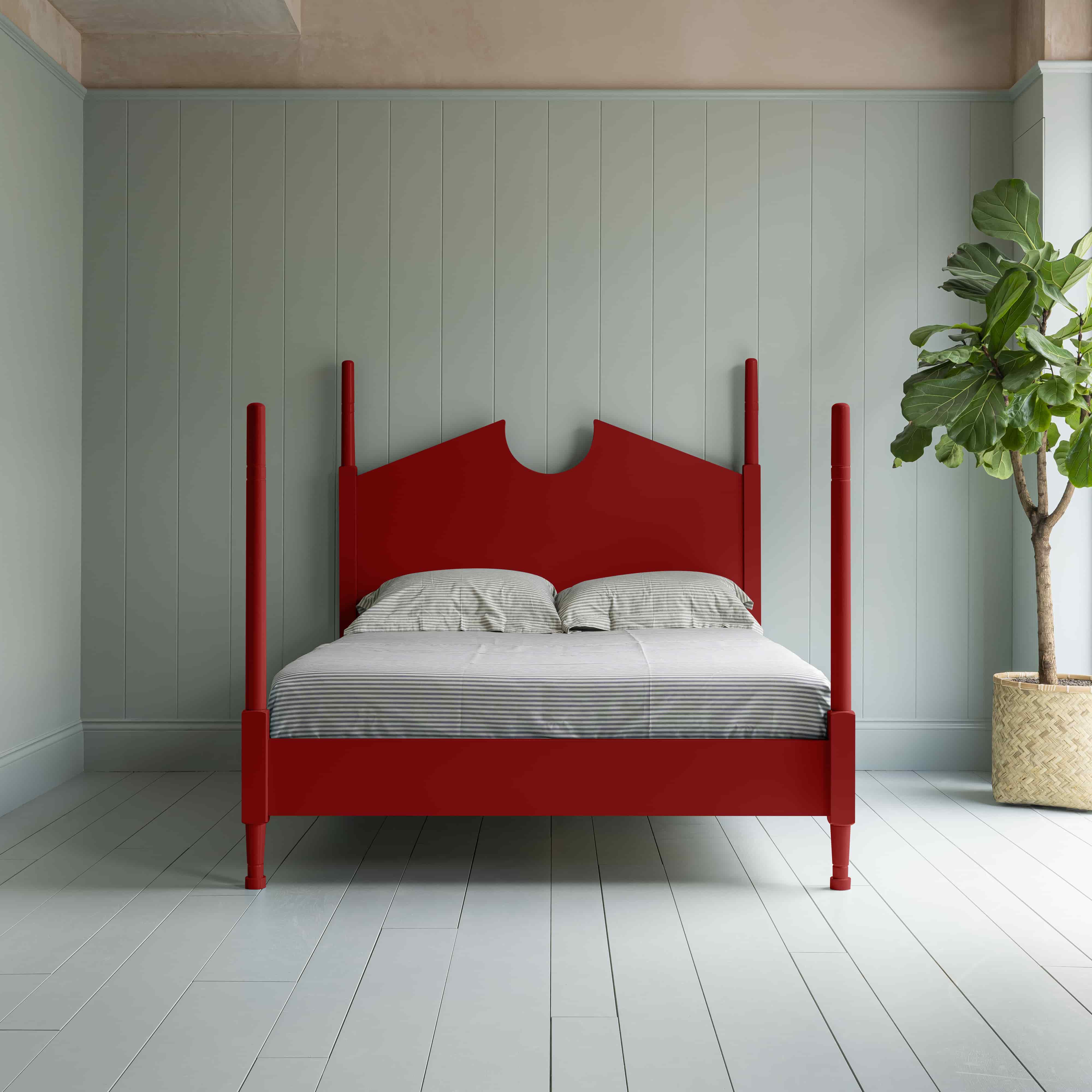 Out for the Count Three Quarter Poster Bed in Ruby Red