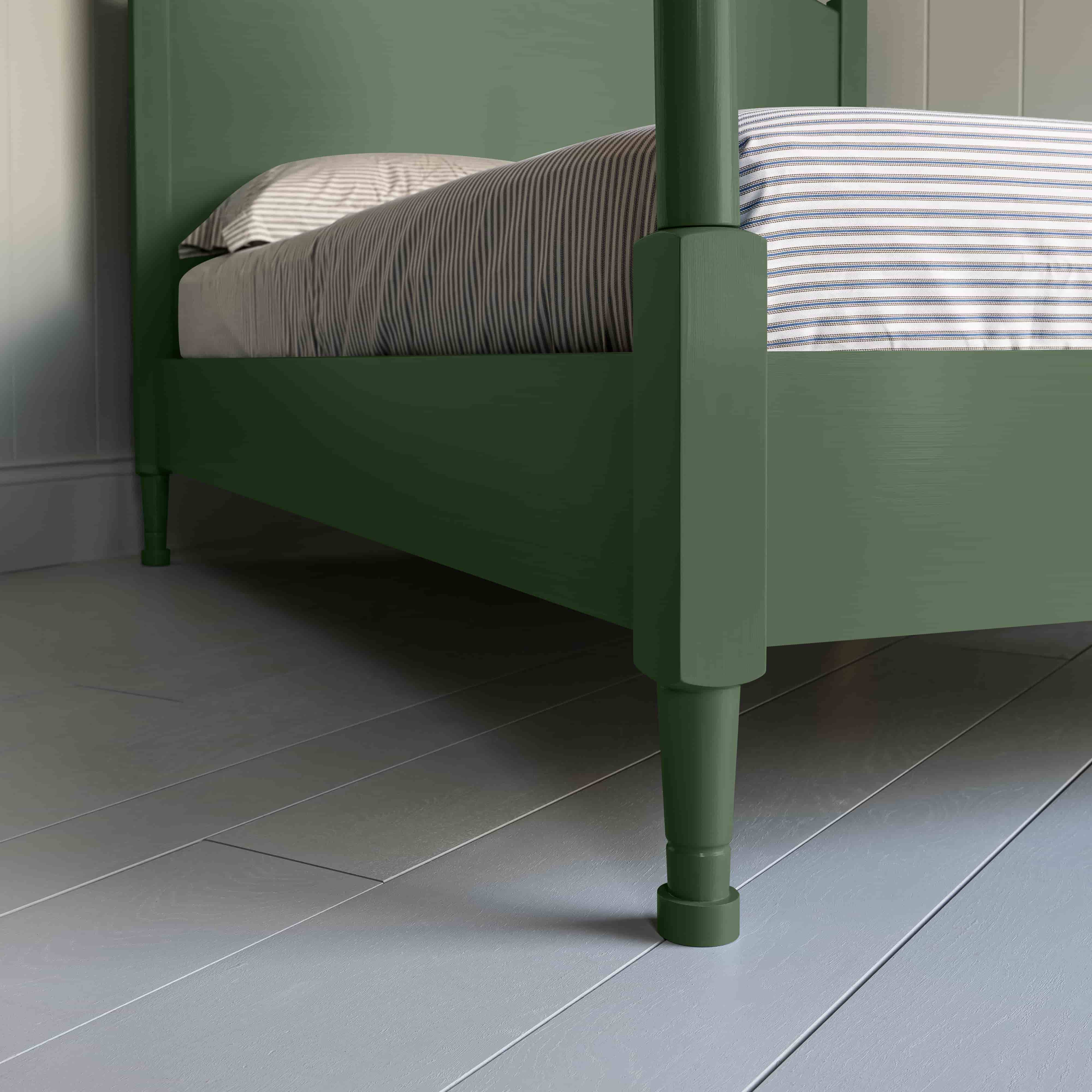 Out for the Count Three Quarter Poster Bed in Sage Green - Image 4