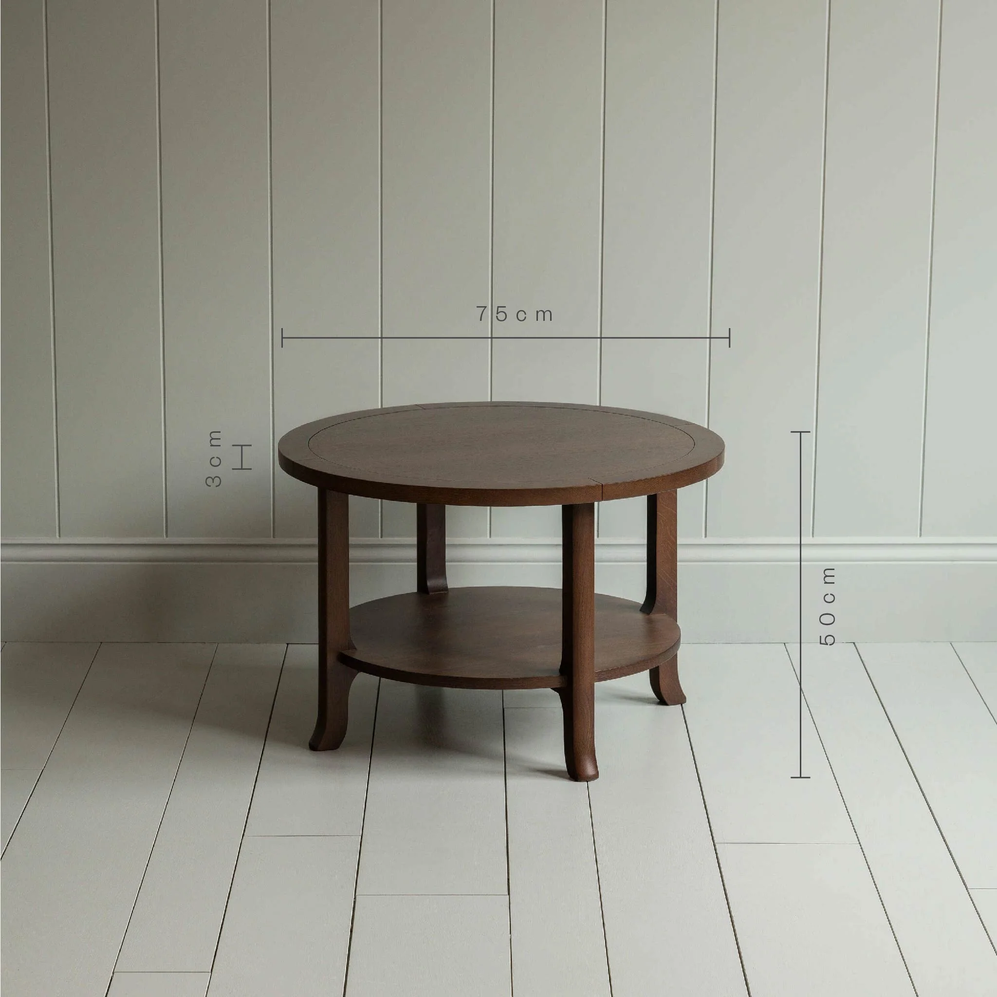 Perk Coffee Table,  Smoky Stained Oak - Image 9