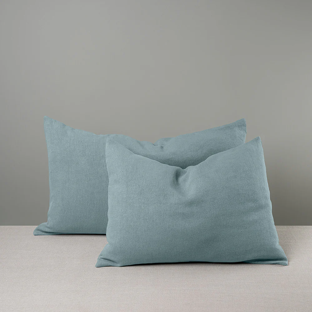 Rectangle Lollop Cushion in Laidback Linen, Cerulean