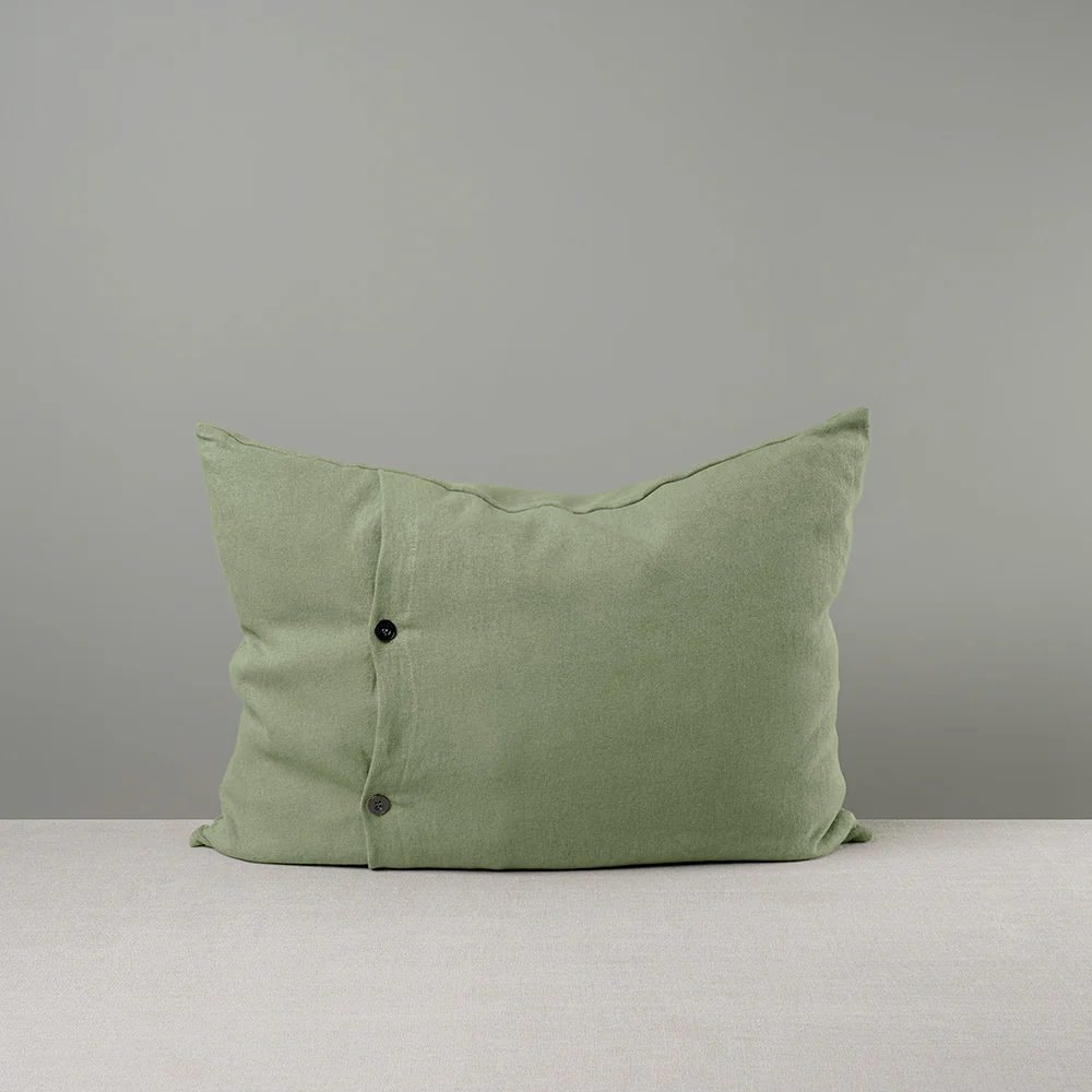 Rectangle Lollop Cushion in Laidback Linen, Moss - Image 7