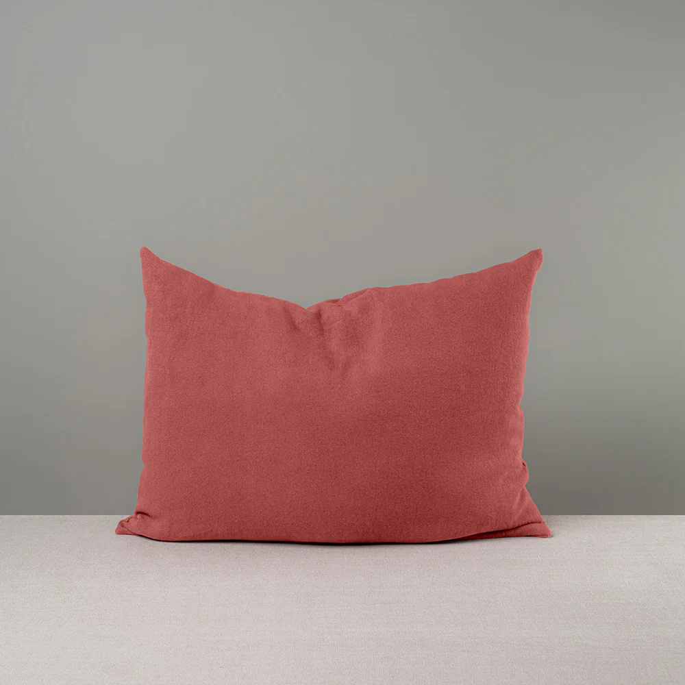 Rectangle Lollop Cushion in Laidback Linen, Rouge - Image 6
