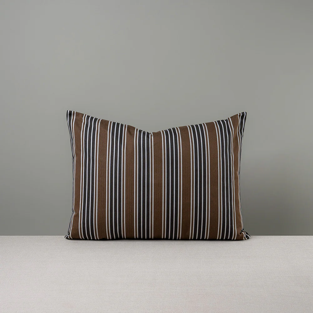 Rectangle Lollop Cushion in Regatta Cotton, Charcoal - Image 5