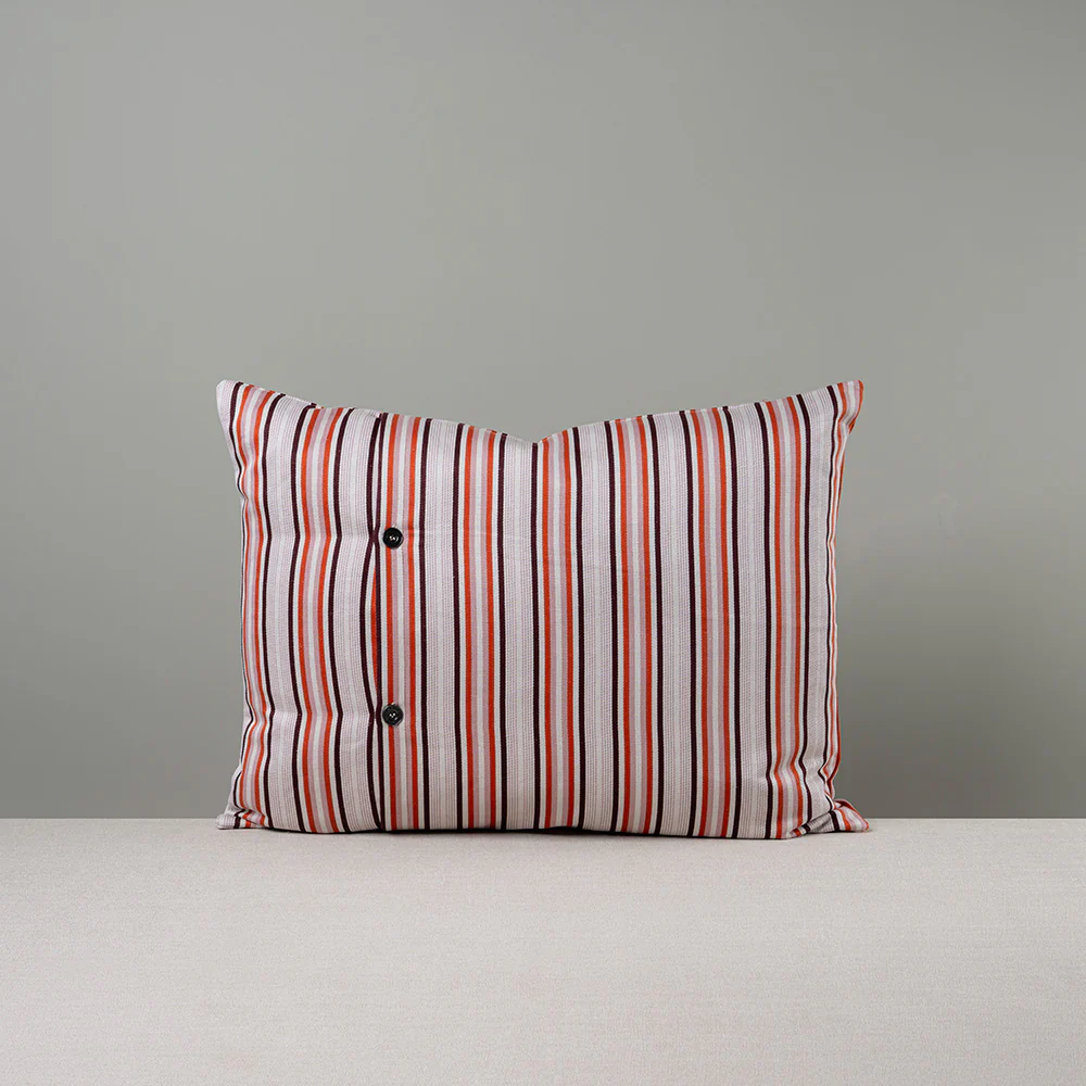 Rectangle Lollop Cushion in Slow Lane Cotton Linen, Berry - Image 8