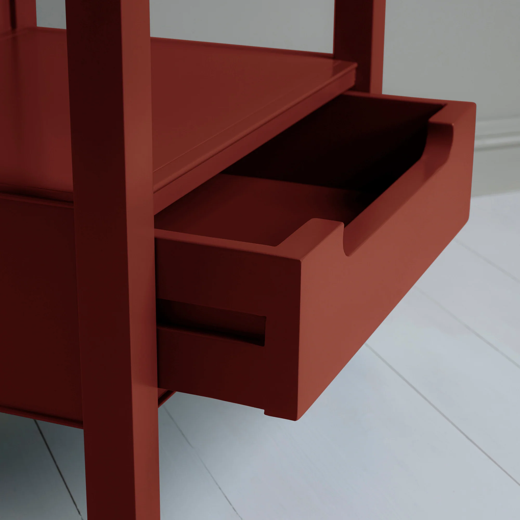 Slumber Bedside Table, Berry Red - Image 5