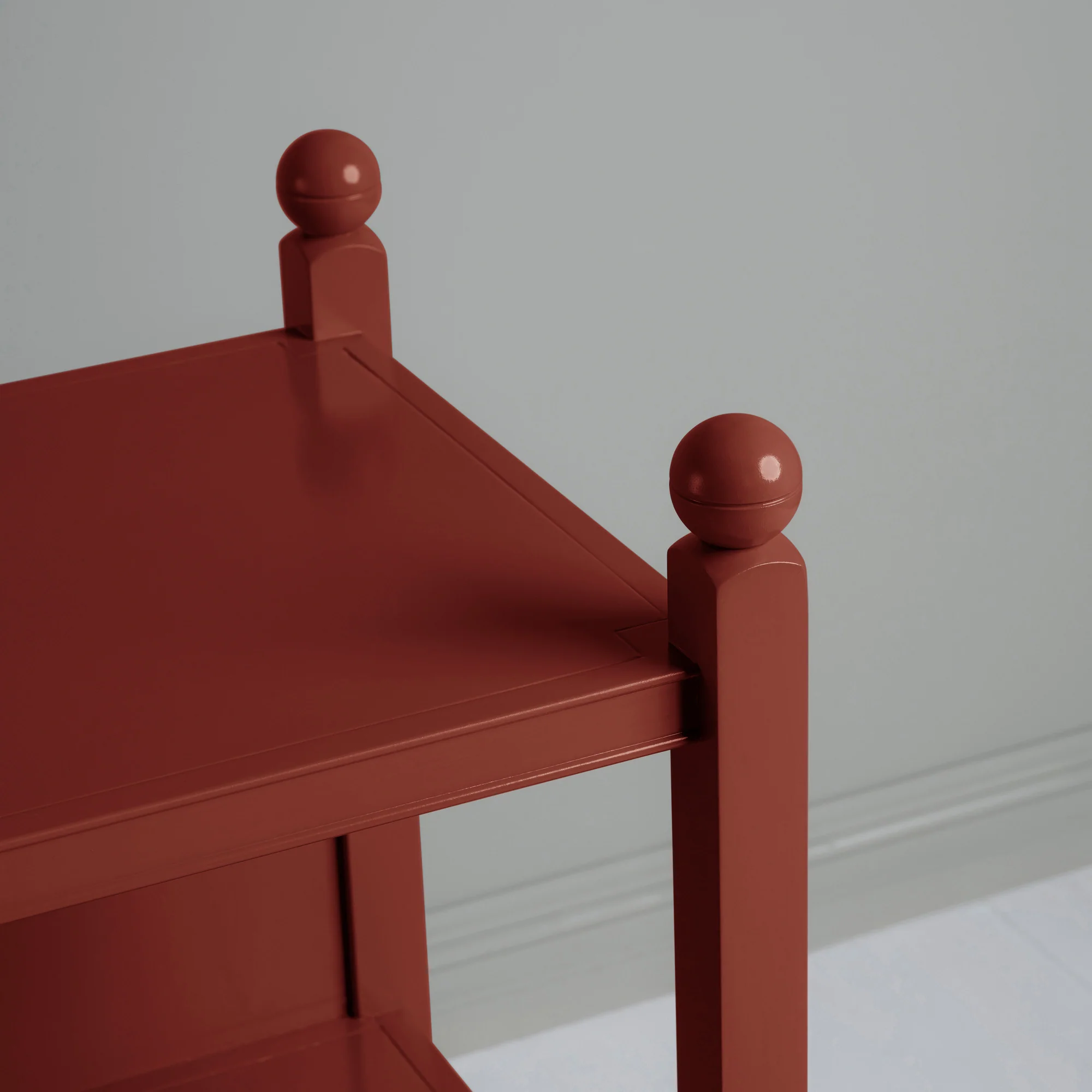 Slumber Bedside Table, Berry Red - Image 6