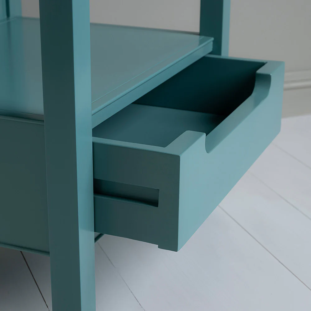 Slumber Bedside Table, Turquoise Blue - Image 5