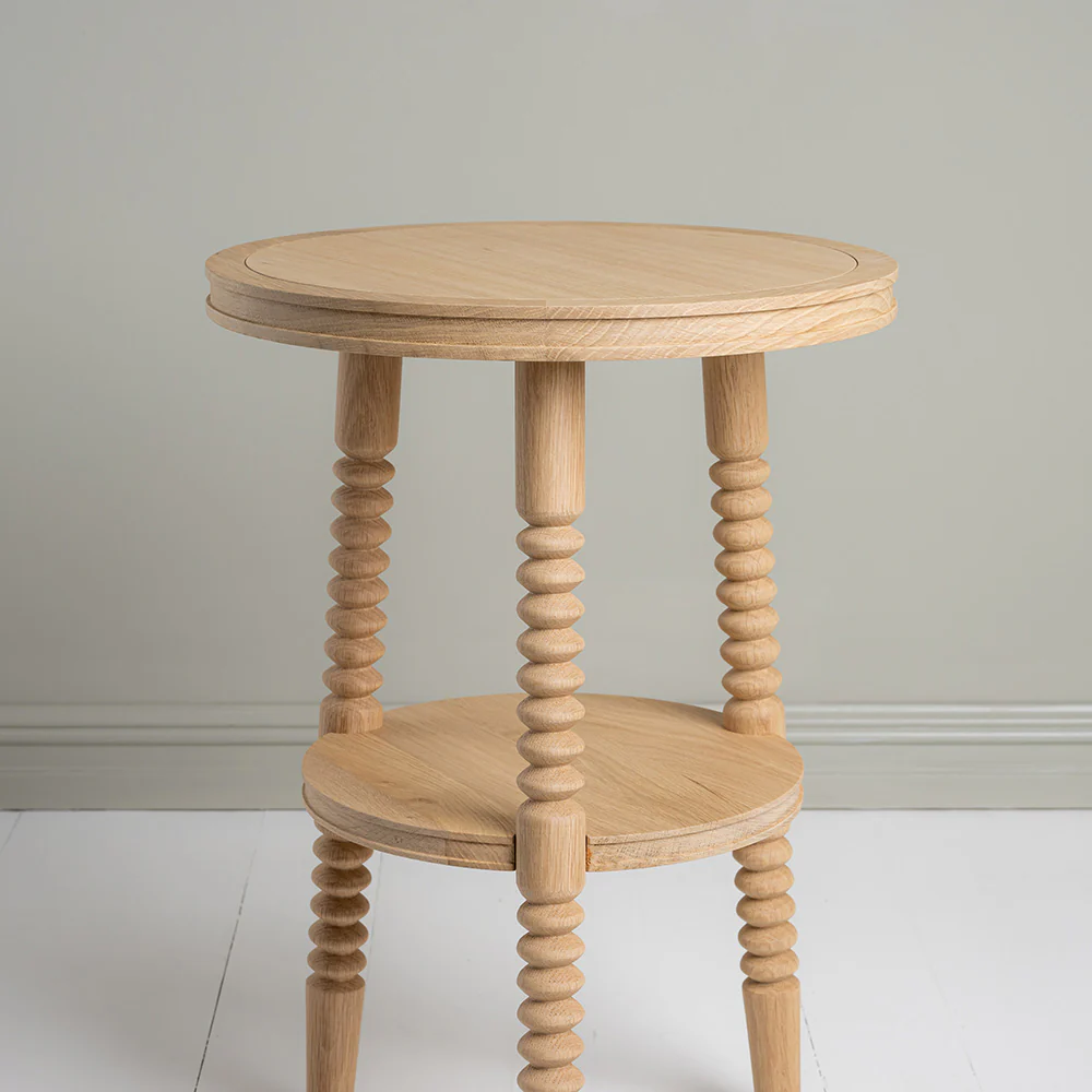 Spindle Side Table, Oiled Oak - Image 4