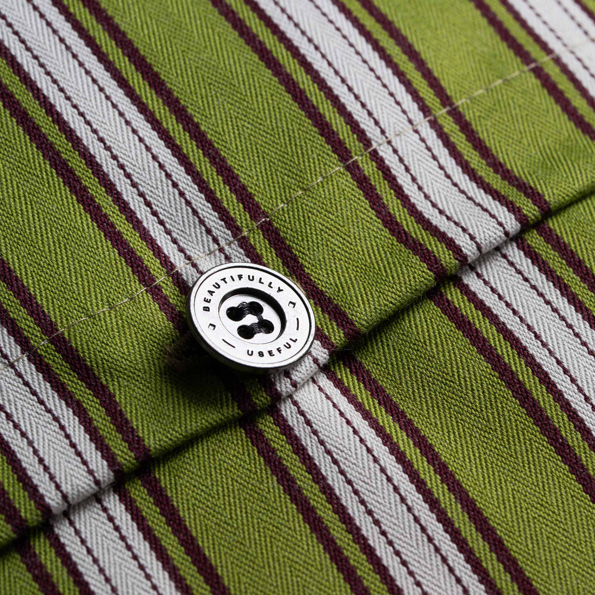 Square Kip Cushion in Colonnade Cotton, Green Wine - Image 3