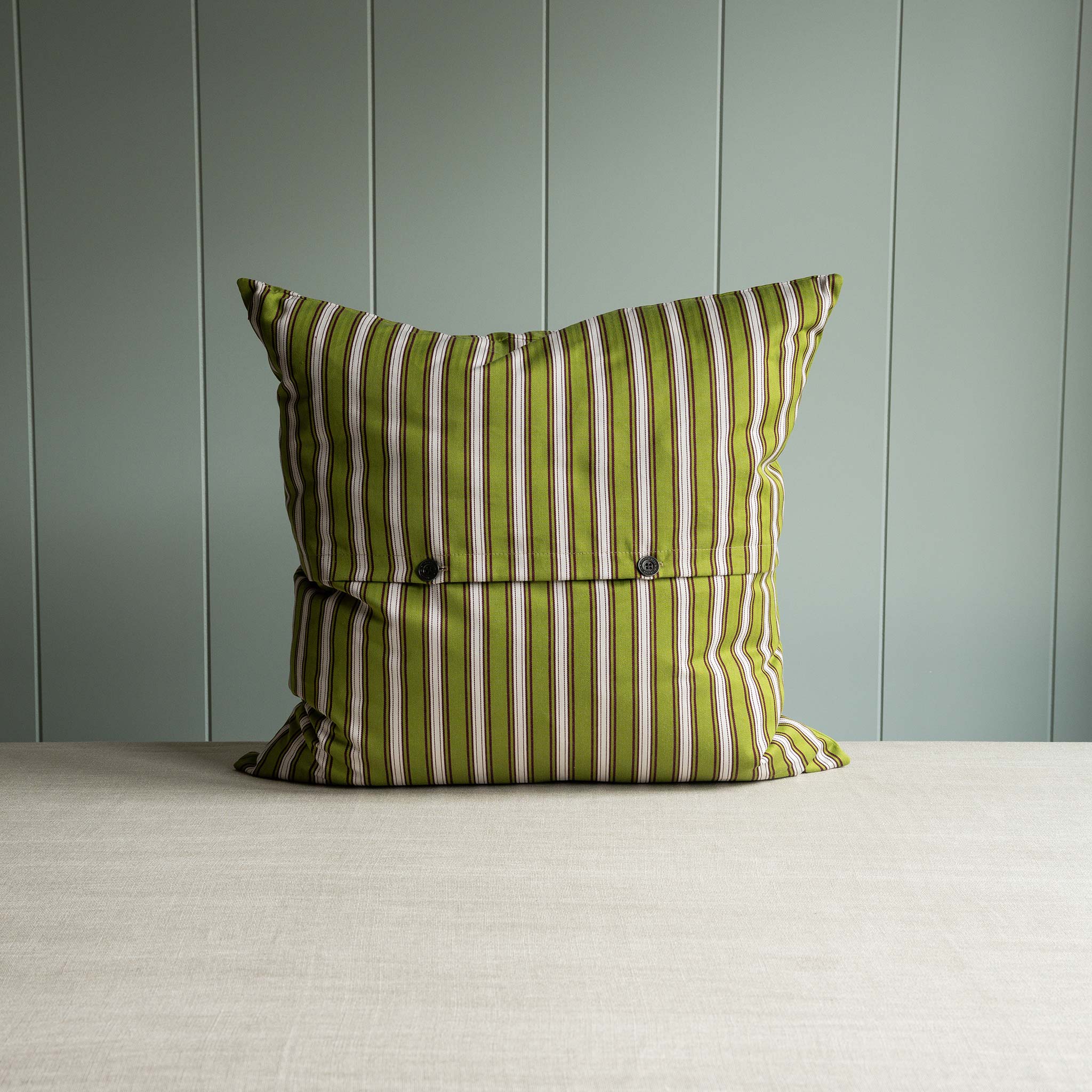 Square Kip Cushion in Colonnade Cotton, Green Wine - Image 5