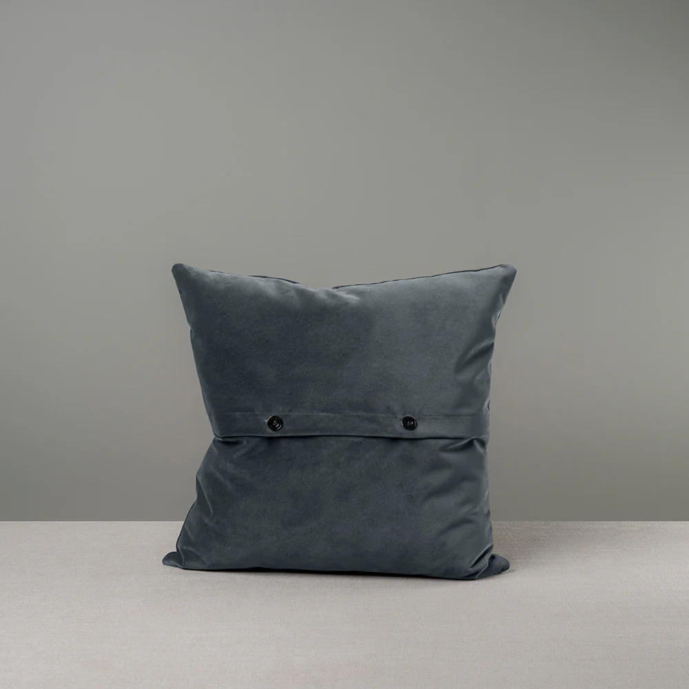 Square Kip Cushion in Intelligent Velvet, Mercury - Image 7