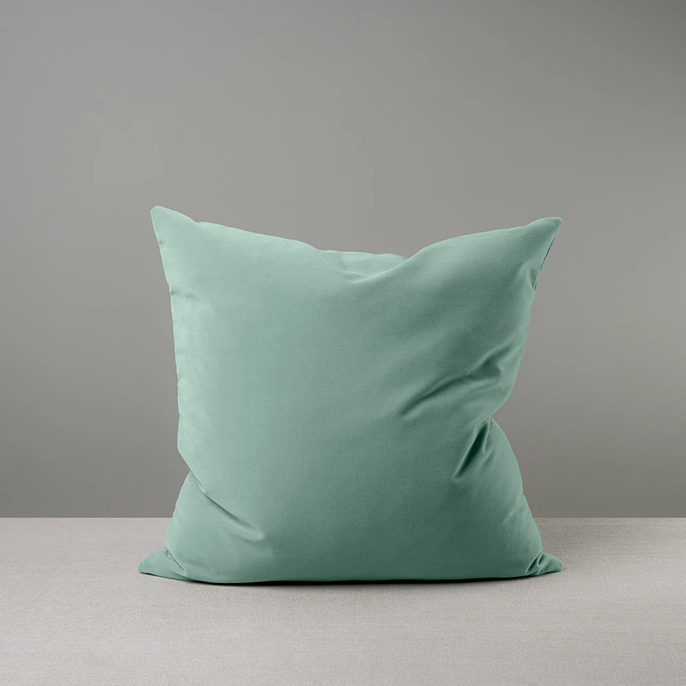 Square Kip Cushion in Intelligent Velvet, Sea Mist - Image 4