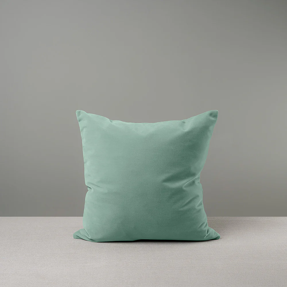 Square Kip Cushion in Intelligent Velvet, Sea Mist - Image 6