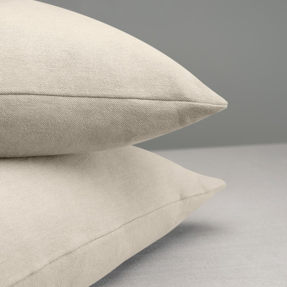 Square Kip Cushion in Laidback Linen, Dove - Image 3