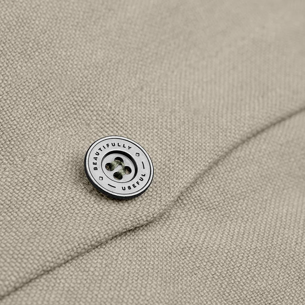 Square Kip Cushion in Laidback Linen, Dove - Image 4