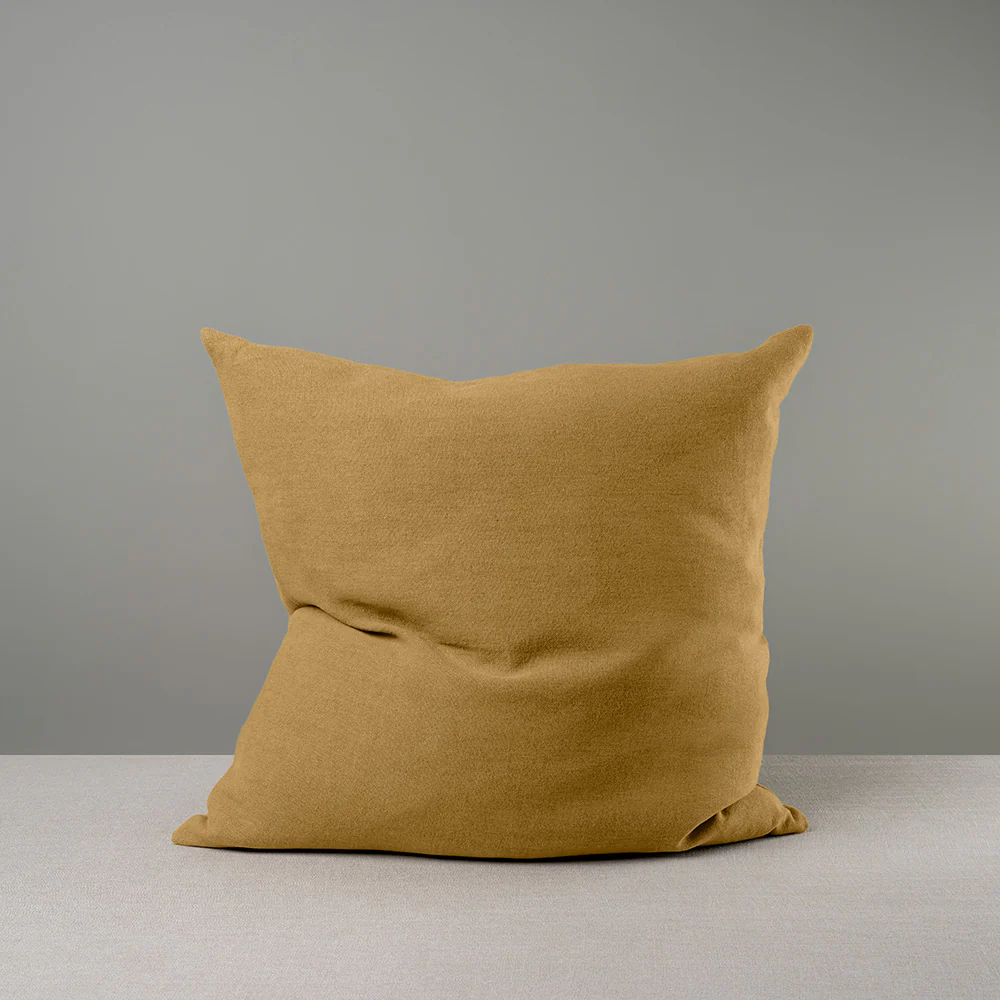 Square Kip Cushion in Laidback Linen, Ochre - Image 4