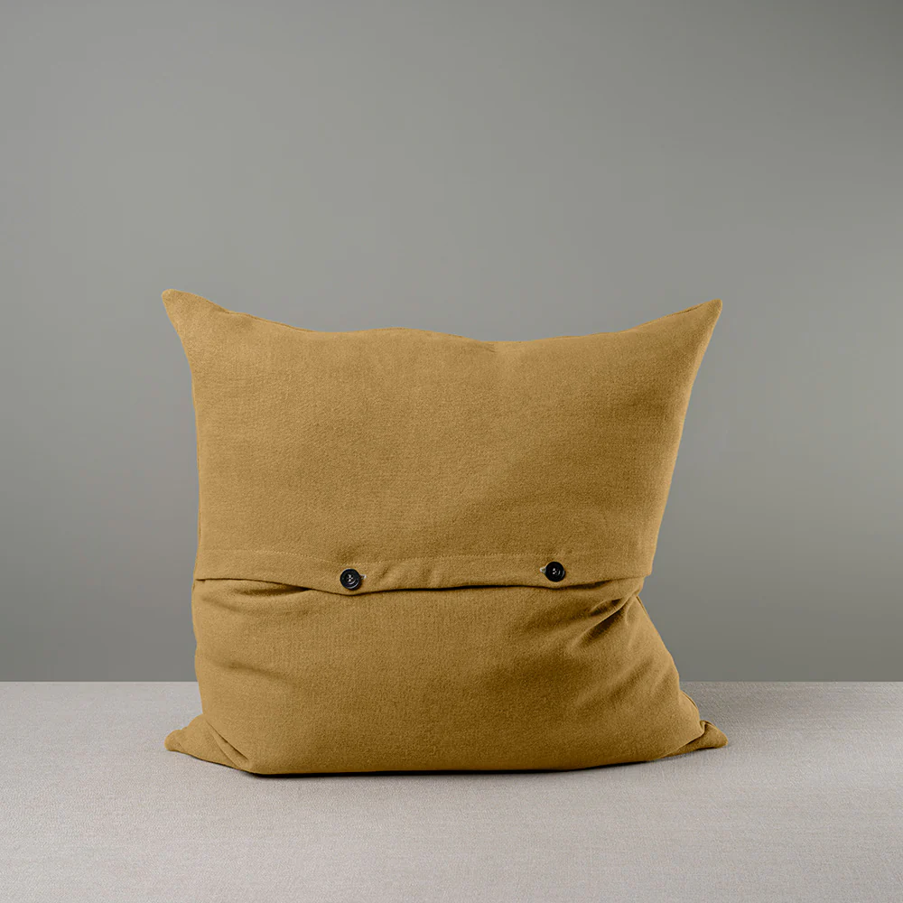 Square Kip Cushion in Laidback Linen, Ochre - Image 5