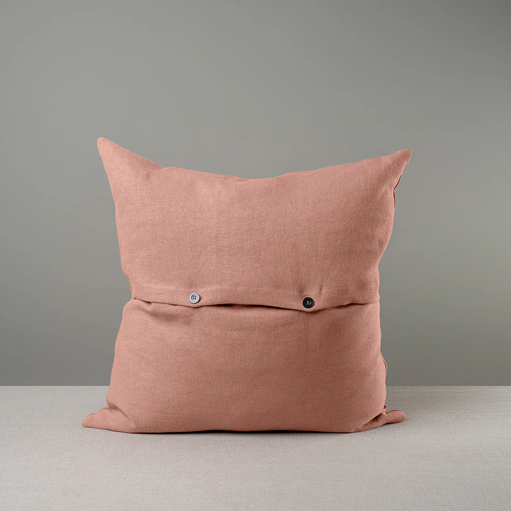 Square Kip Cushion in Laidback Linen, Roseberry - Image 5