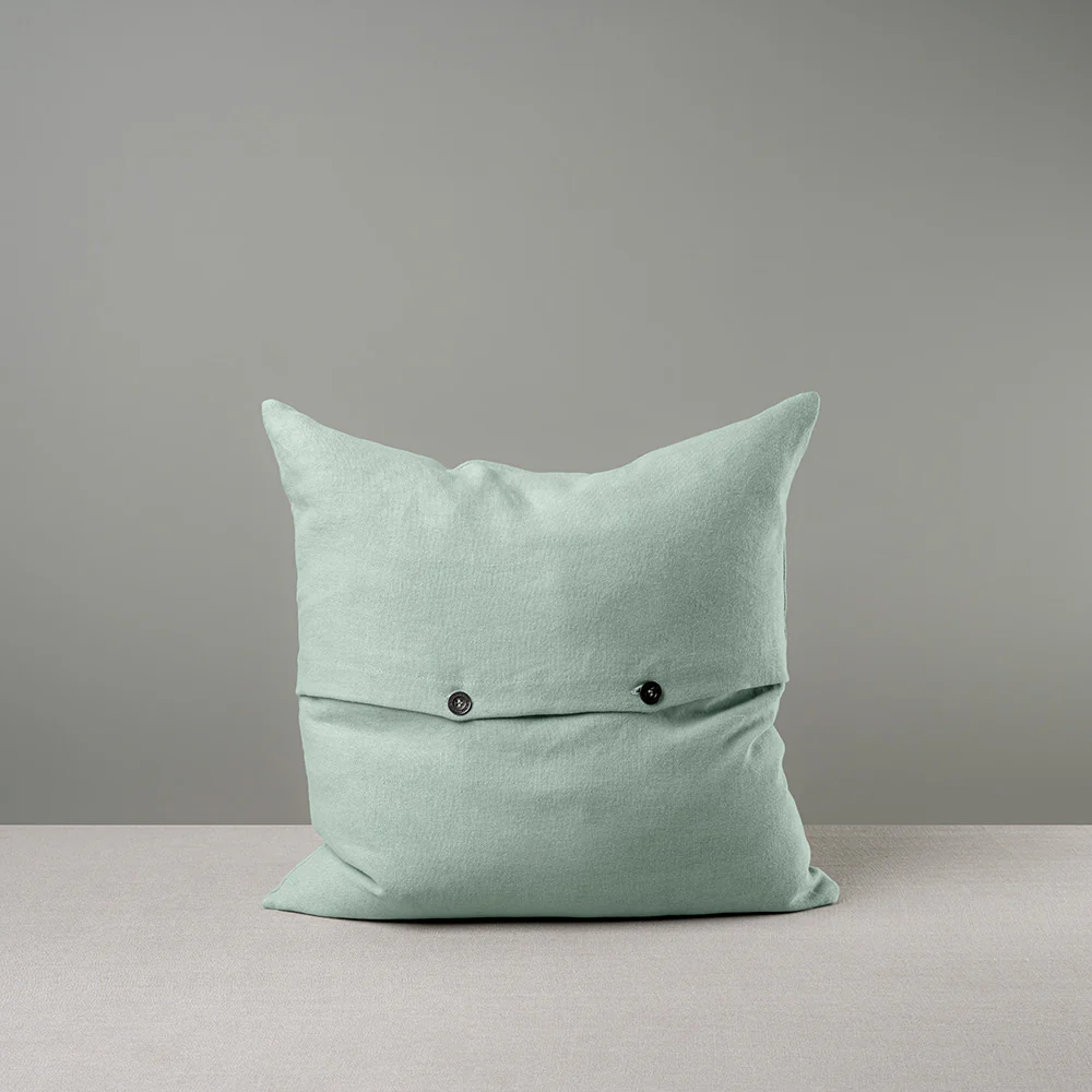 Square Kip Cushion in Laidback Linen, Sky - Image 7