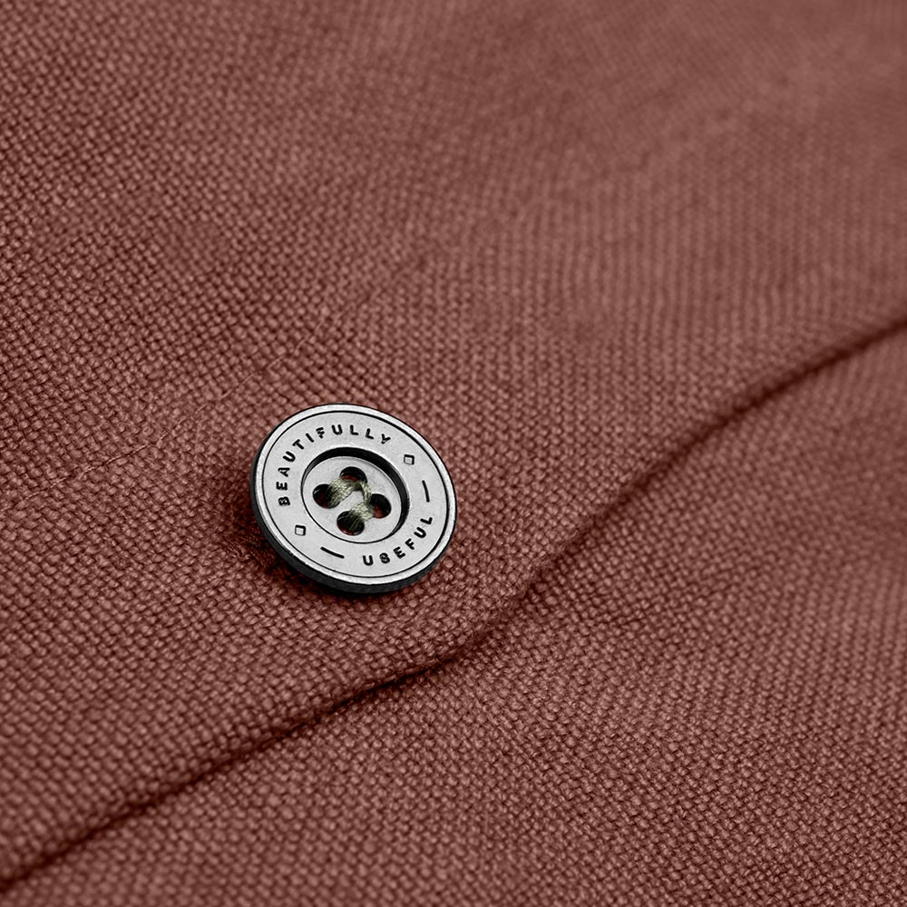 Square Kip Cushion in Laidback Linen, Sweet Briar - Image 3