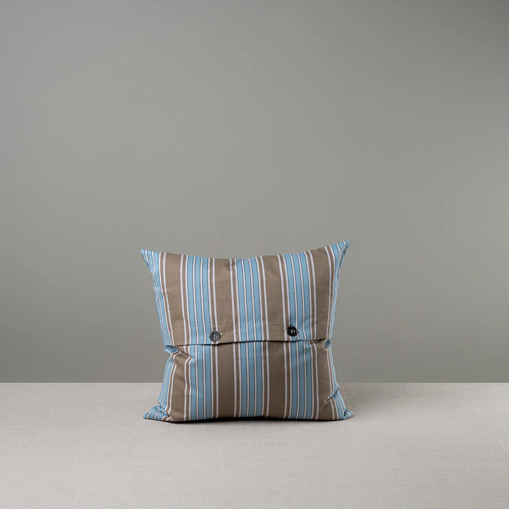 Square Kip Cushion in Regatta Cotton, Blue - Image 10