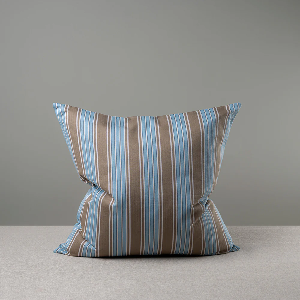 Square Kip Cushion in Regatta Cotton, Blue - Image 5
