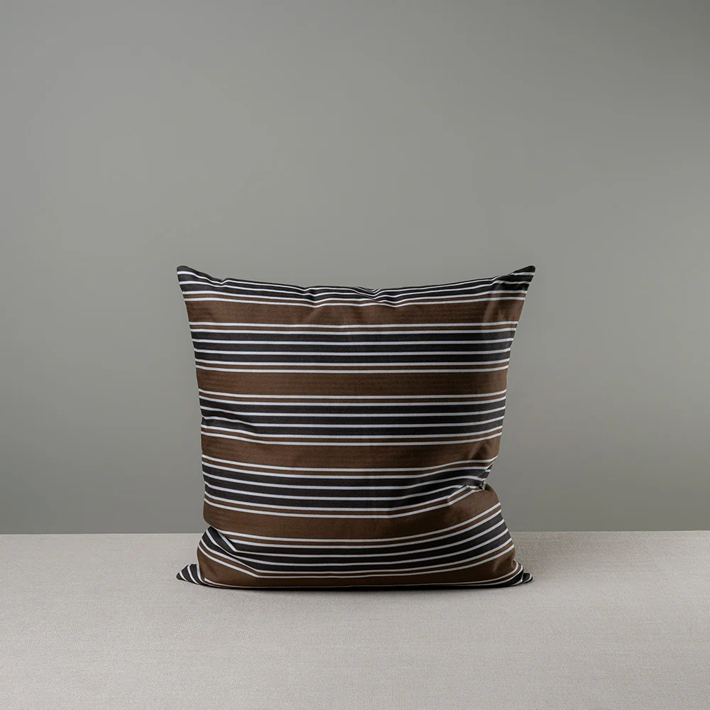 Square Kip Cushion in Regatta Cotton, Charcoal - Image 5