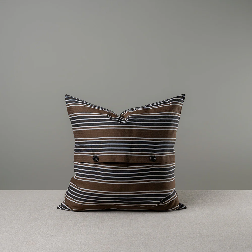 Square Kip Cushion in Regatta Cotton, Charcoal - Image 6