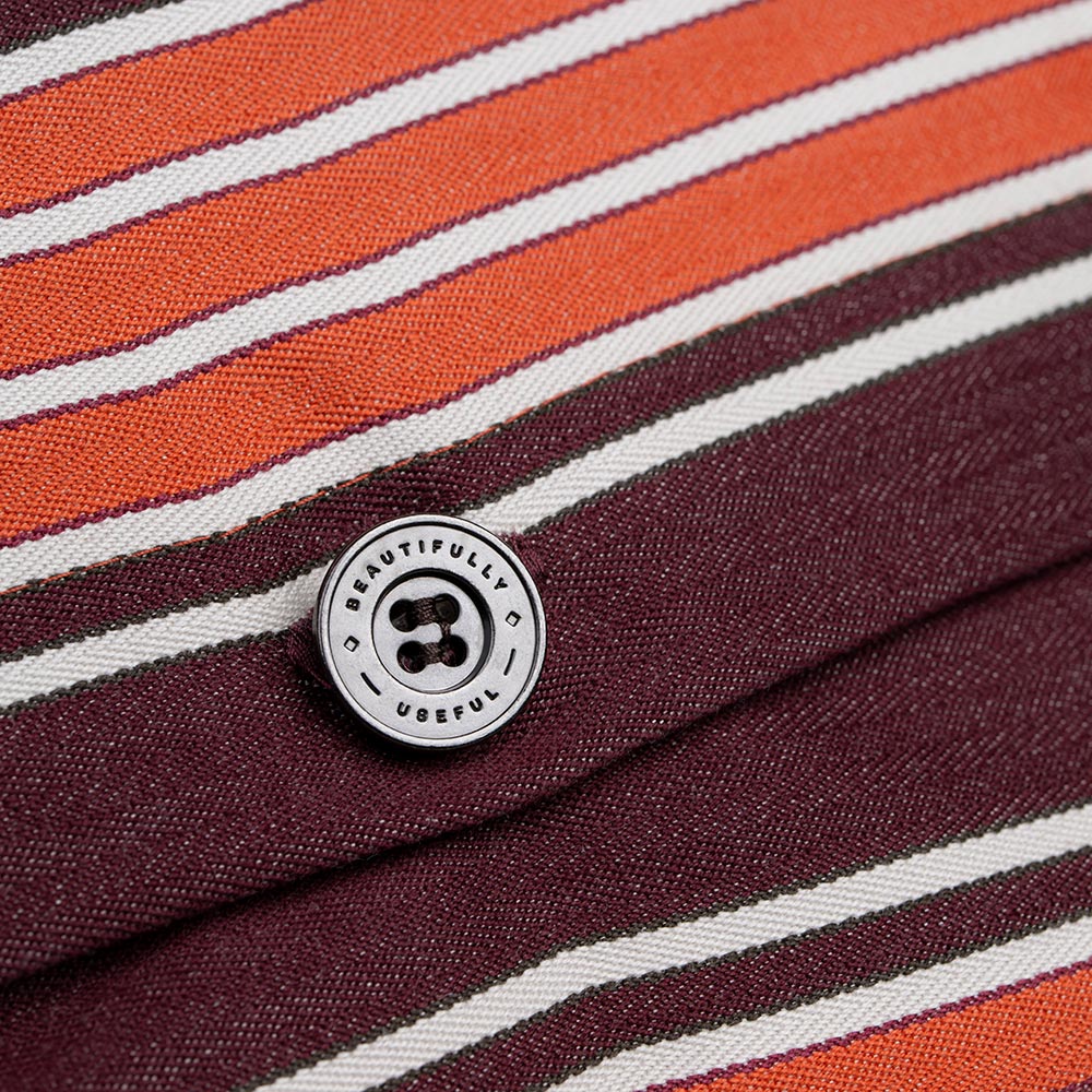Square Kip Cushion in Regatta Cotton, Flame - Image 3