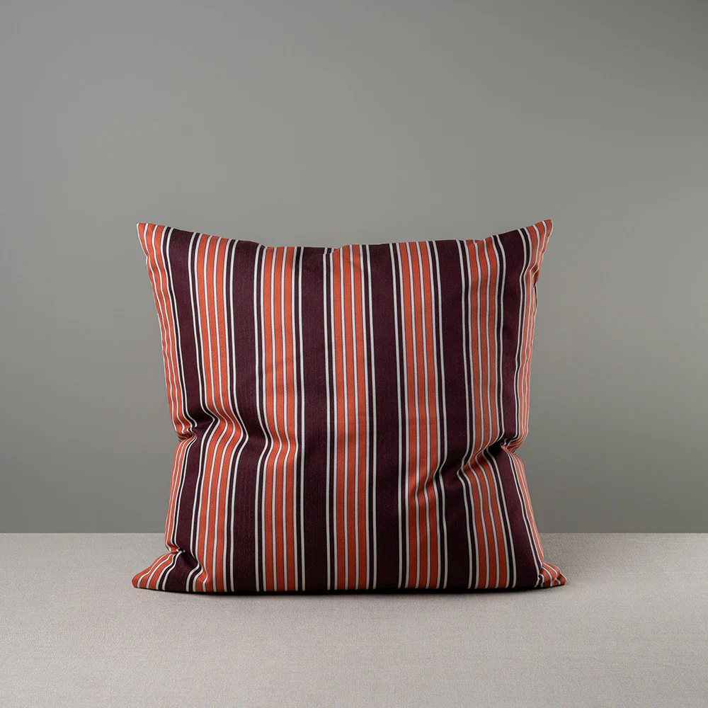 Square Kip Cushion in Regatta Cotton, Flame - Image 4