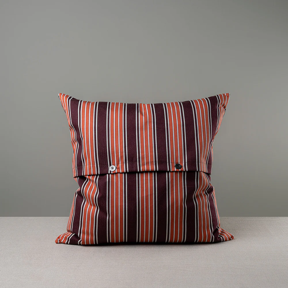 Square Kip Cushion in Regatta Cotton, Flame - Image 5