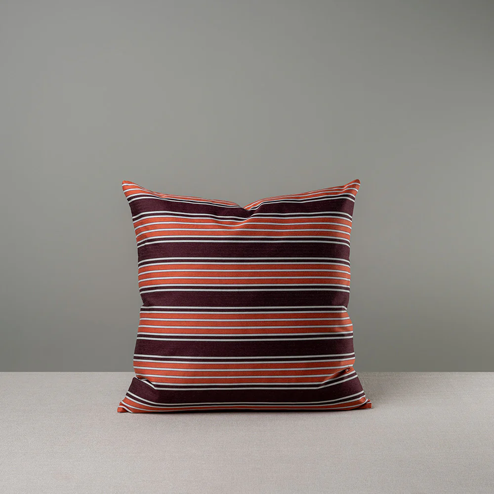 Square Kip Cushion in Regatta Cotton, Flame - Image 6