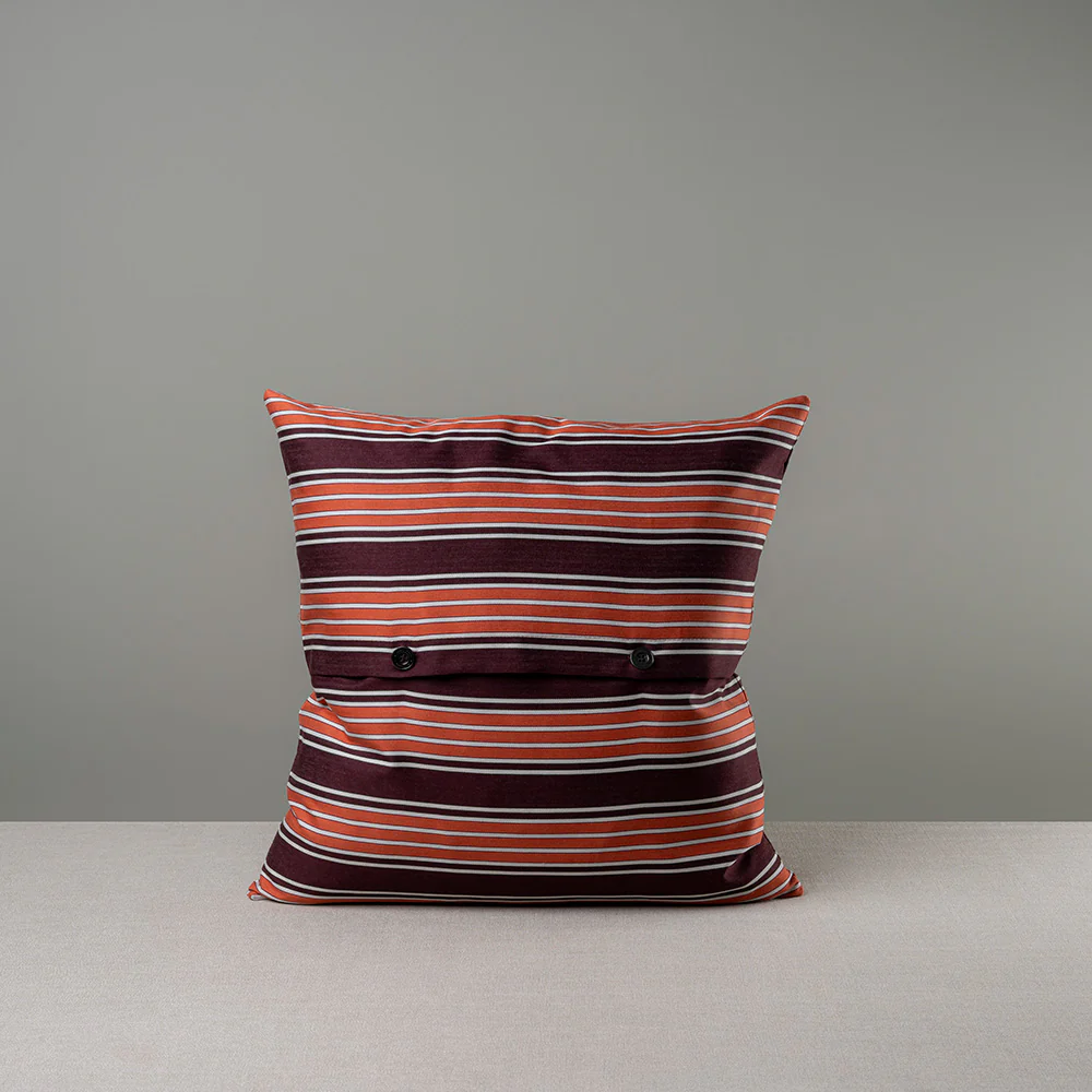 Square Kip Cushion in Regatta Cotton, Flame - Image 7