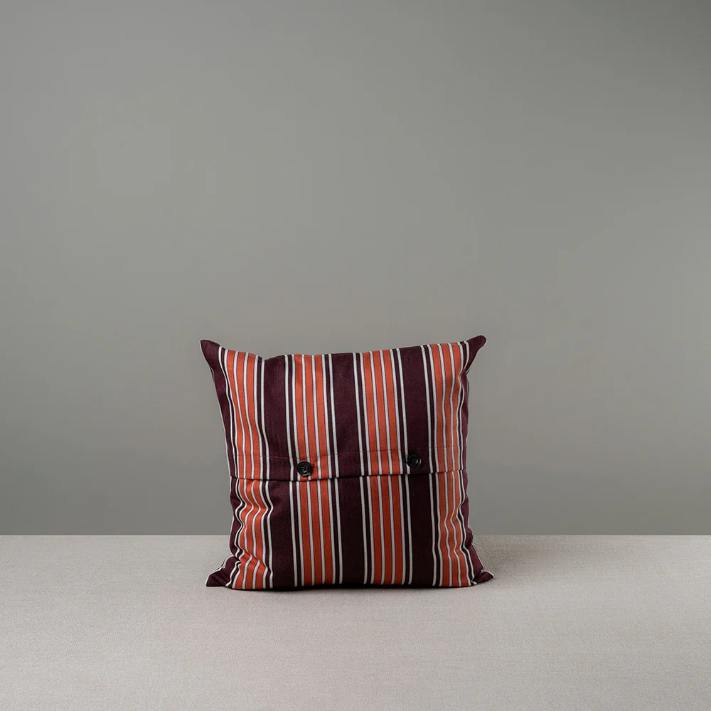 Square Kip Cushion in Regatta Cotton, Flame - Image 9