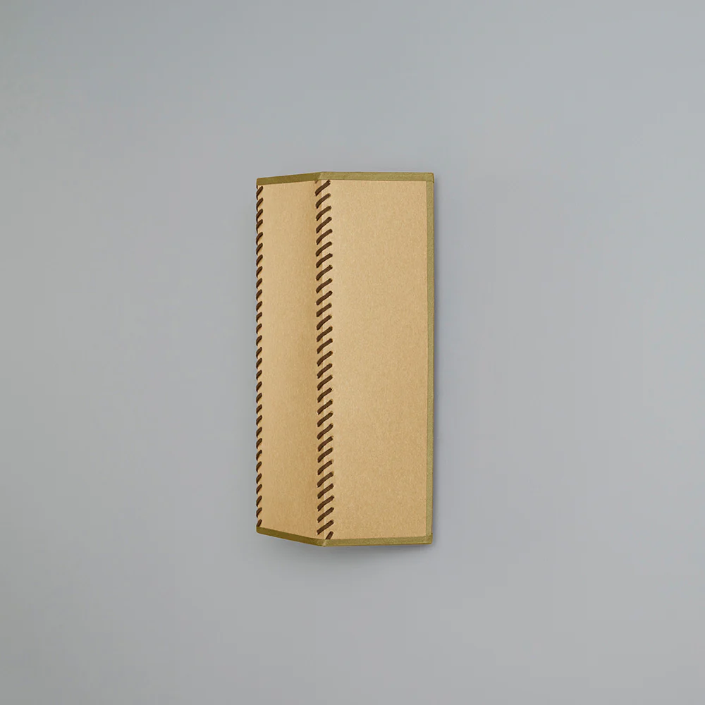 Stitch In Time Wall Light in Mustard with Antique Gold Trim - Image 3